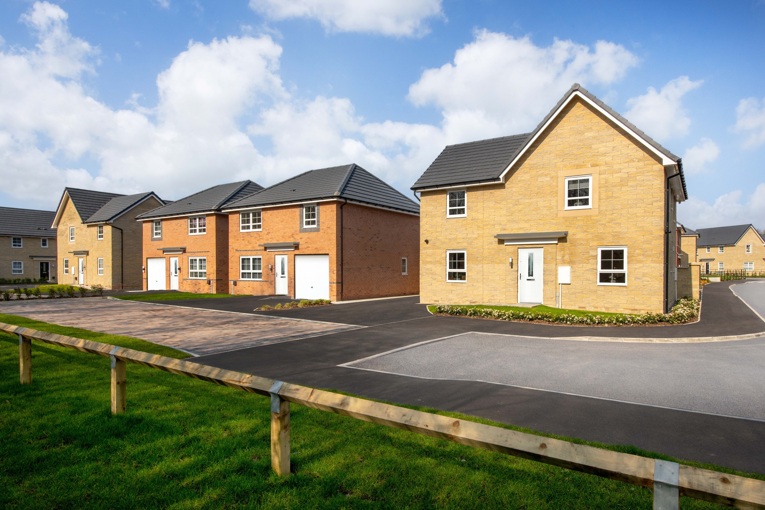 External image of a typical Barratt Homes street scene 