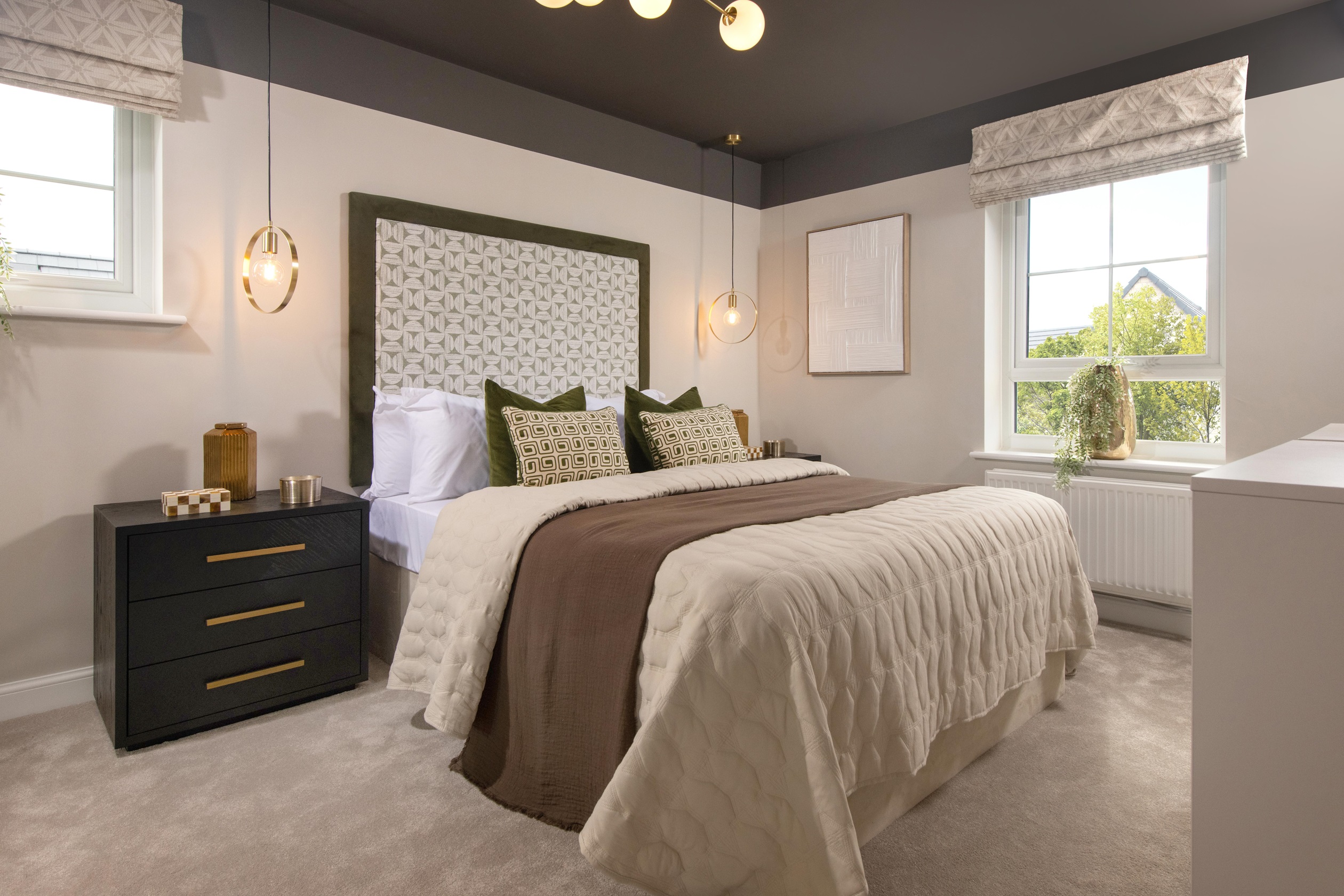 Internal image of the Alderney main bedroom 