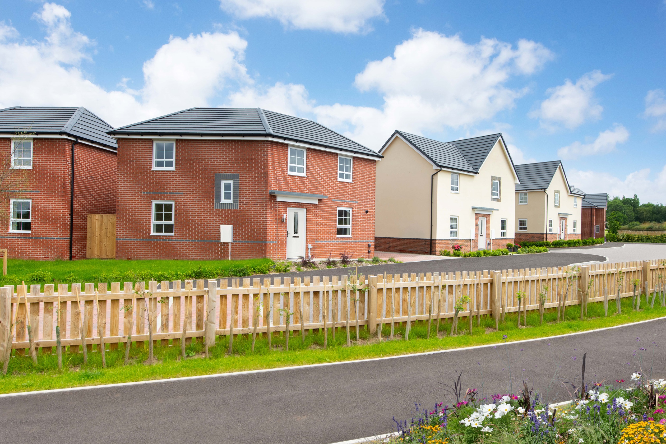External image of a Typical Barratt Homes street scene 