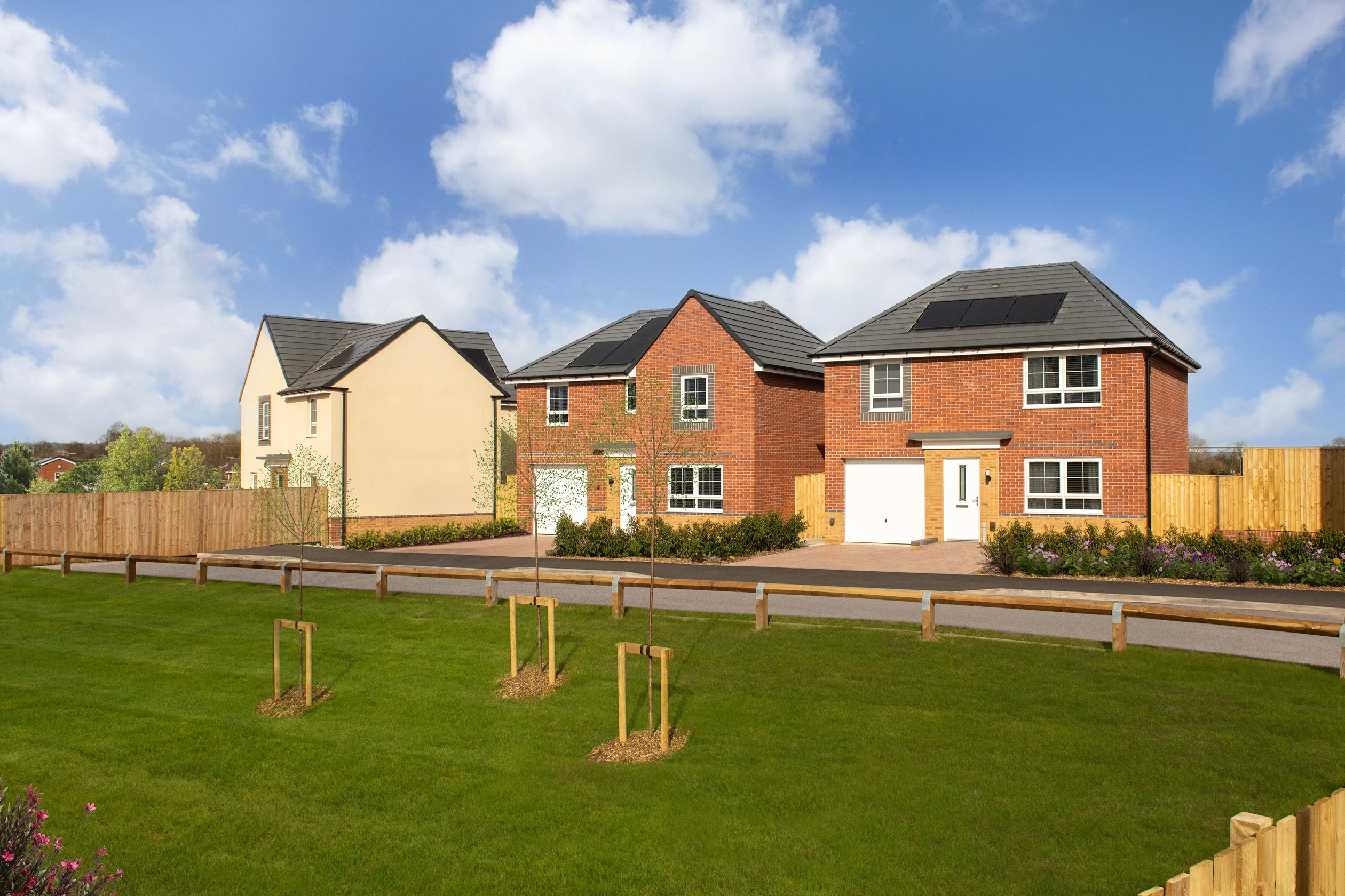 External image of a Typical Barratt Homes street scene 