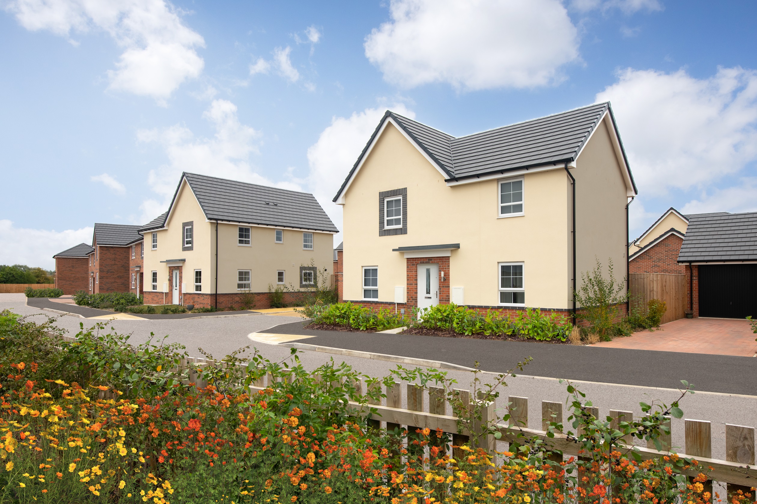 External image of a Typical Barratt Homes street scene 