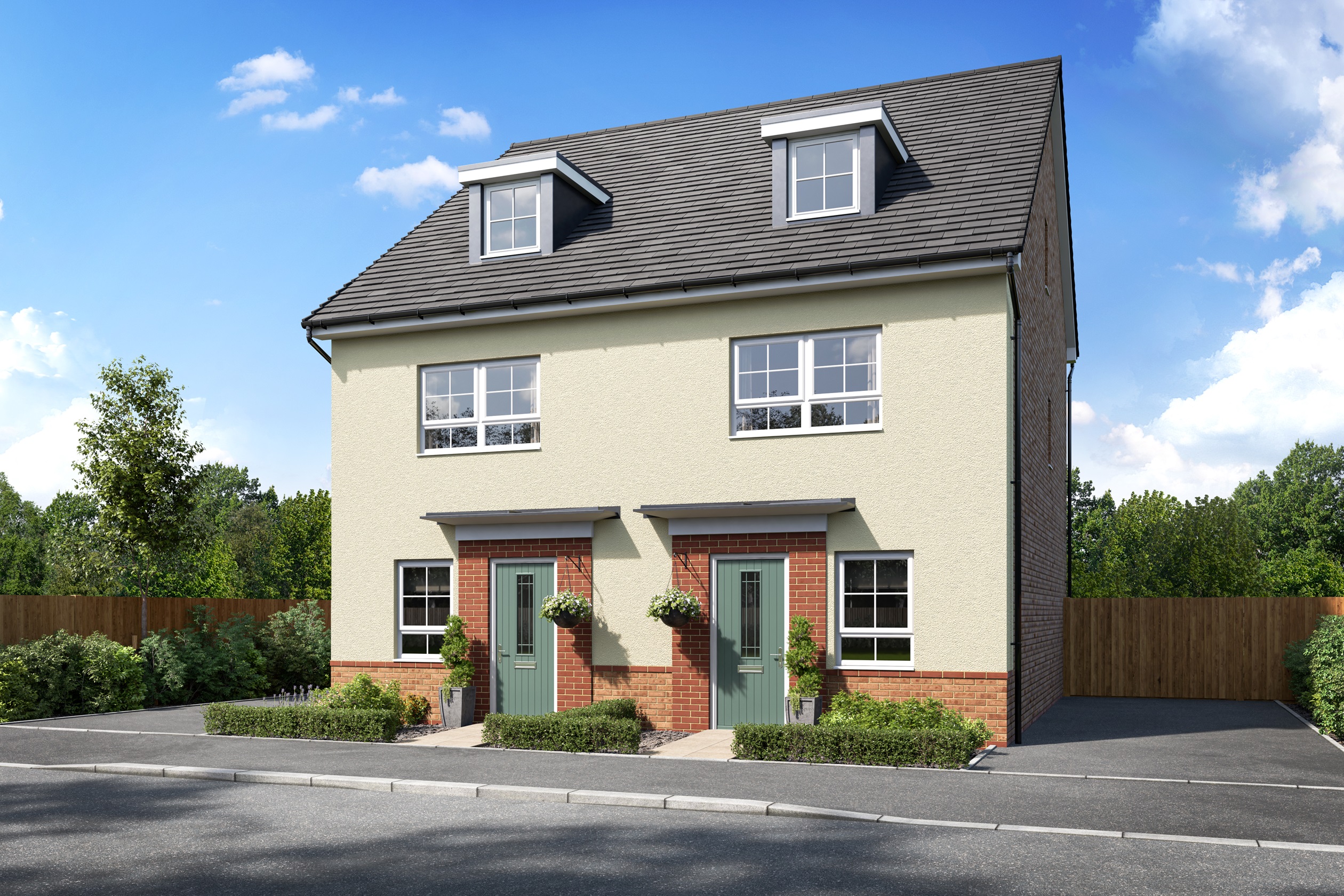 External CGI of the Kingsville 3 storey home 