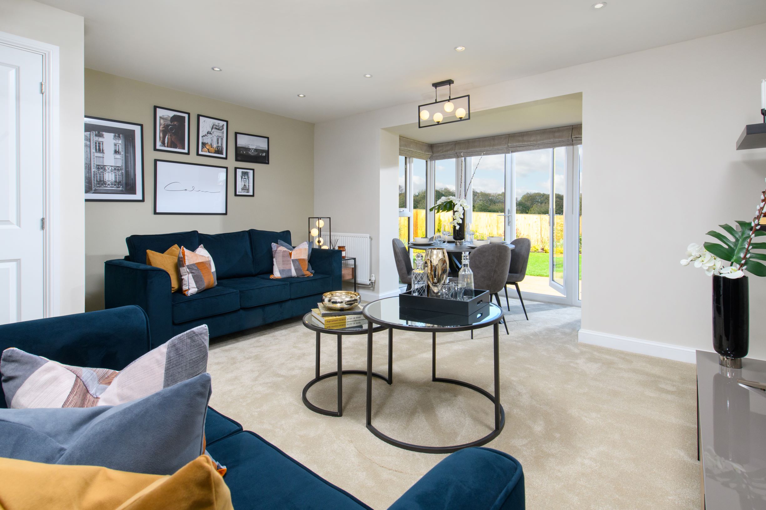 Internal image of the Woodcote 3 storey lounge dining room 