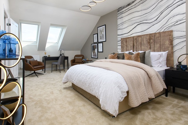 Internal image of the Woodcote 3 storey main bedroom 