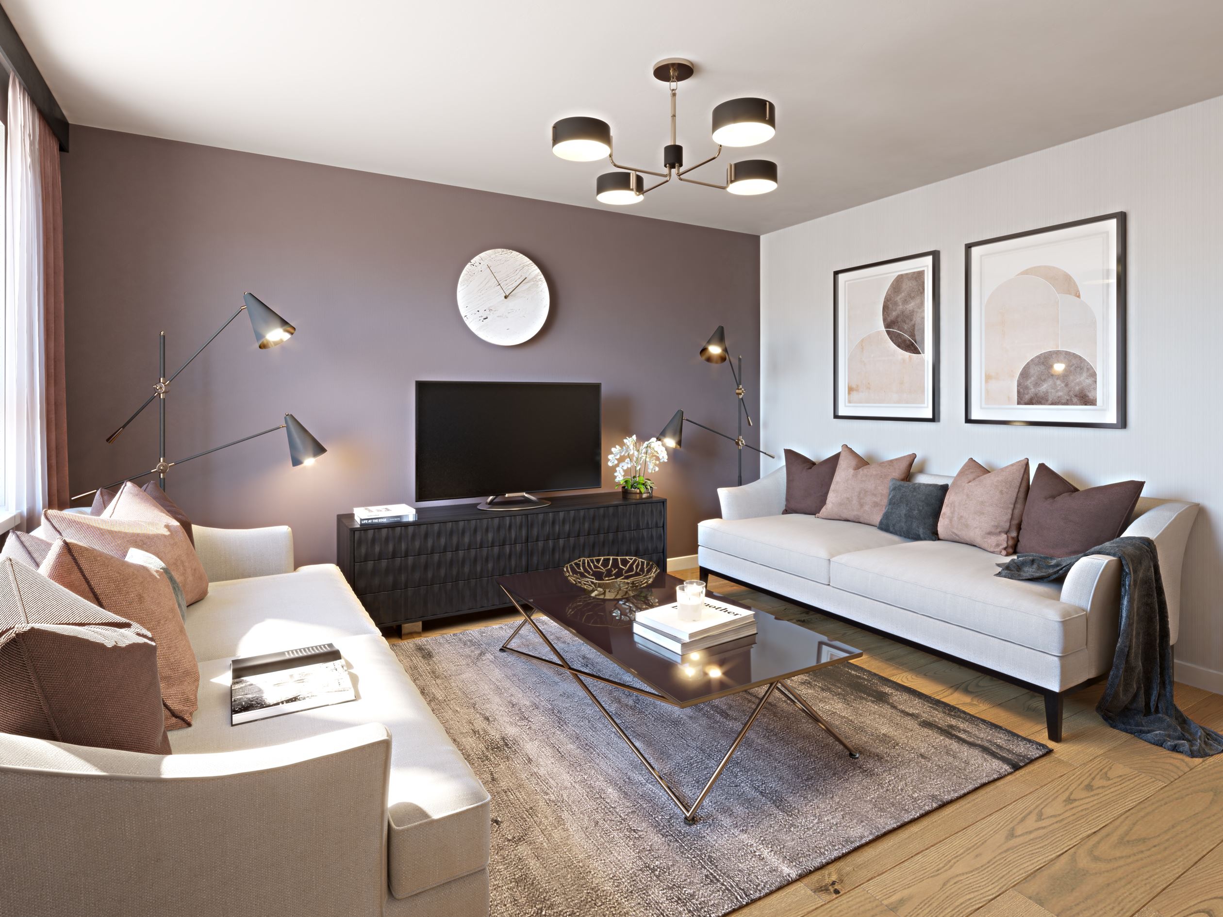 Lounge area in the Ellerton home 