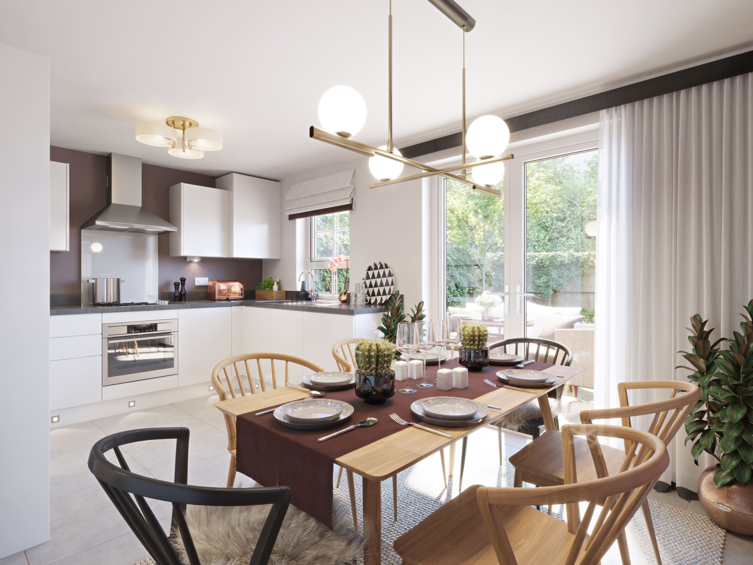 Ellerton - kitchen/dining room with french doors to garden 