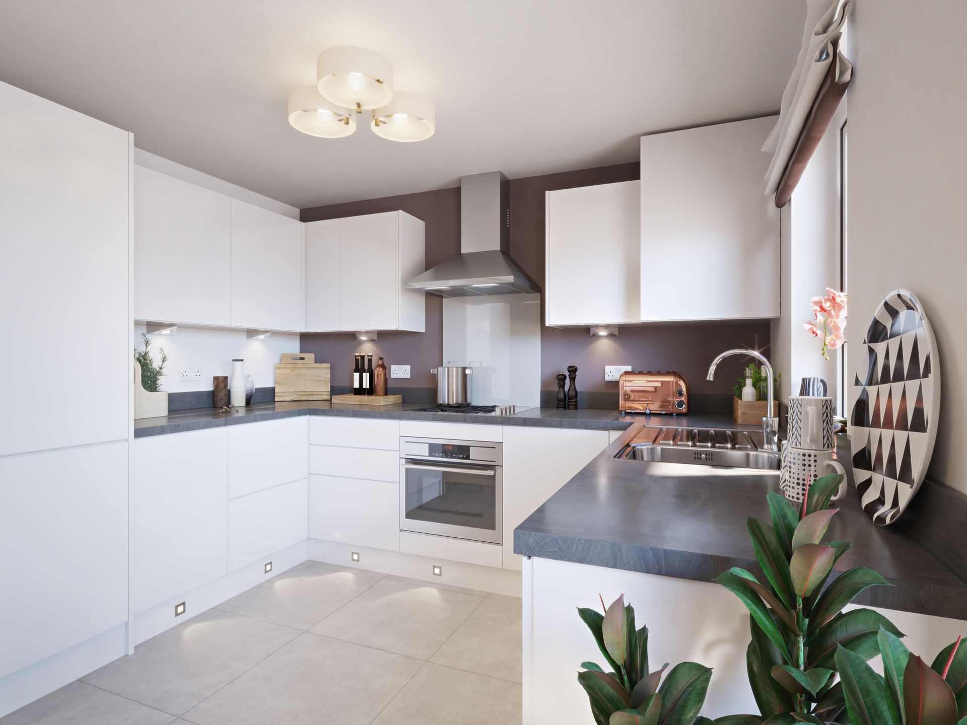 Kitchen in the Ellerton home 