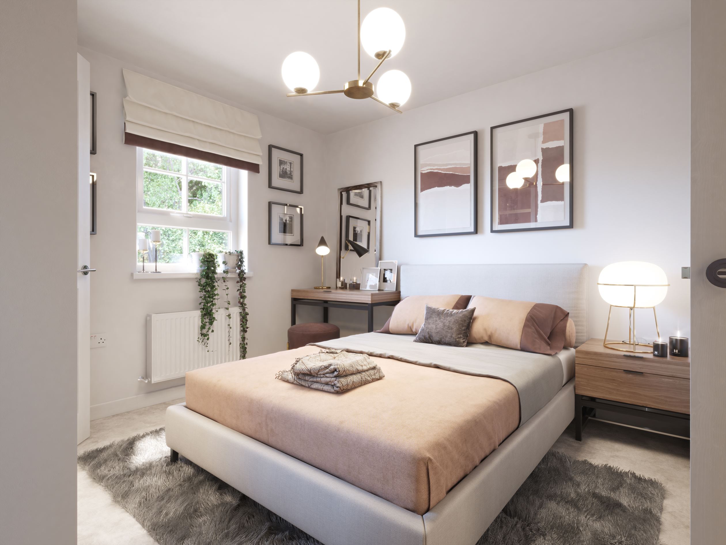 Main bedroom in the Ellerton home 