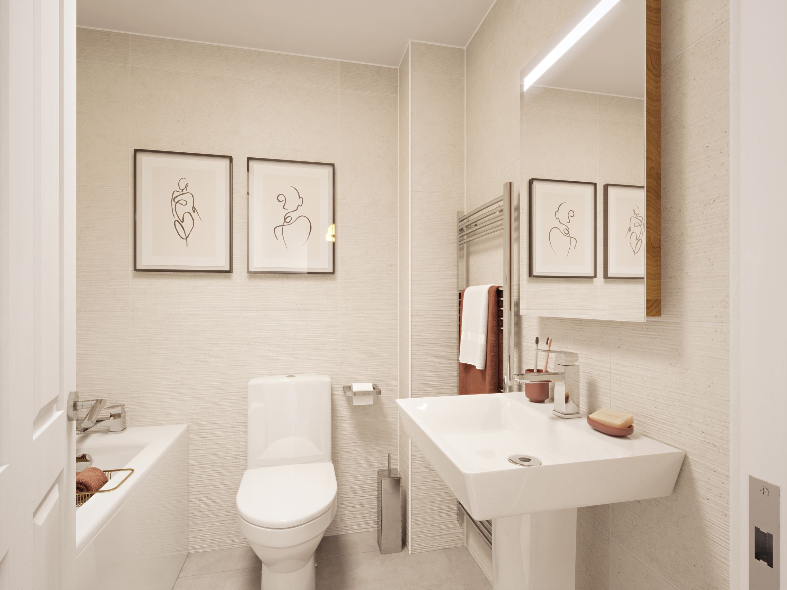 Family bathroom in the Ellerton home 
