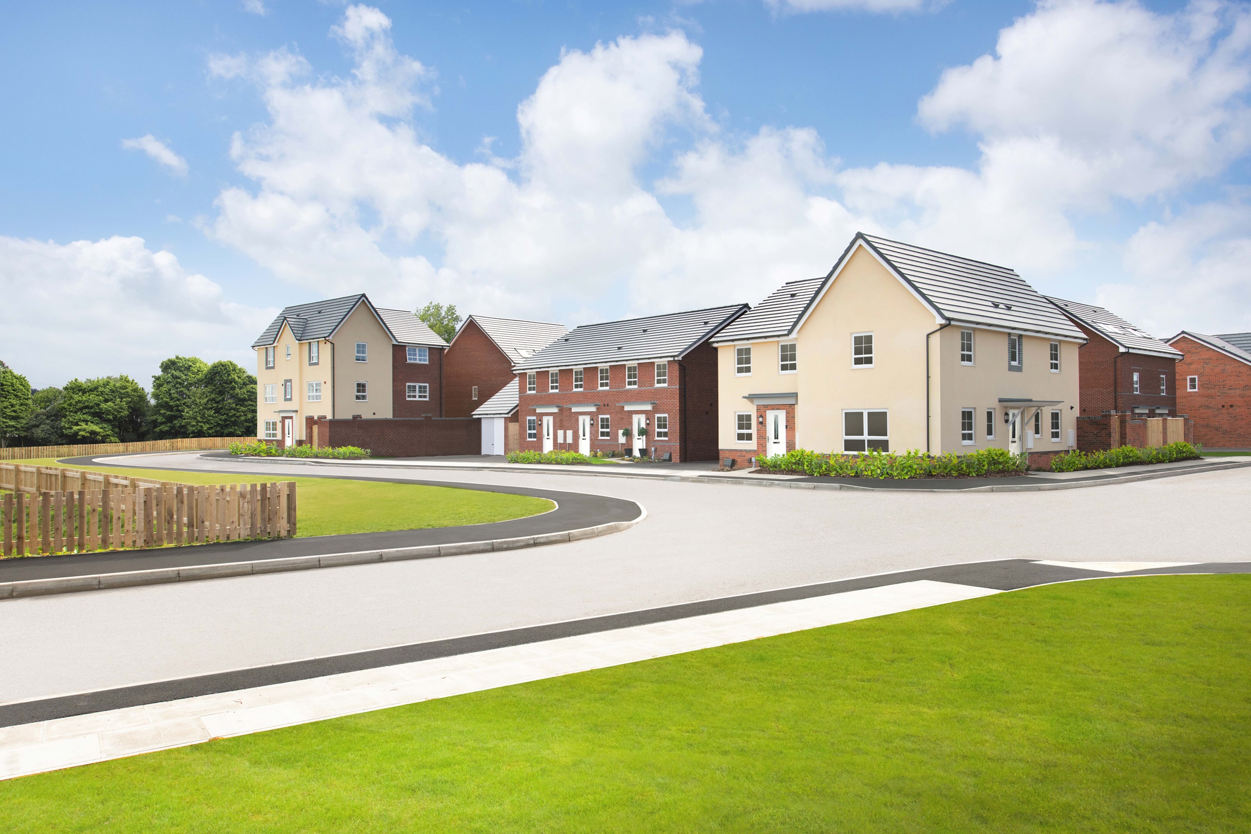 External street scene at Pinewood Park, Formby 