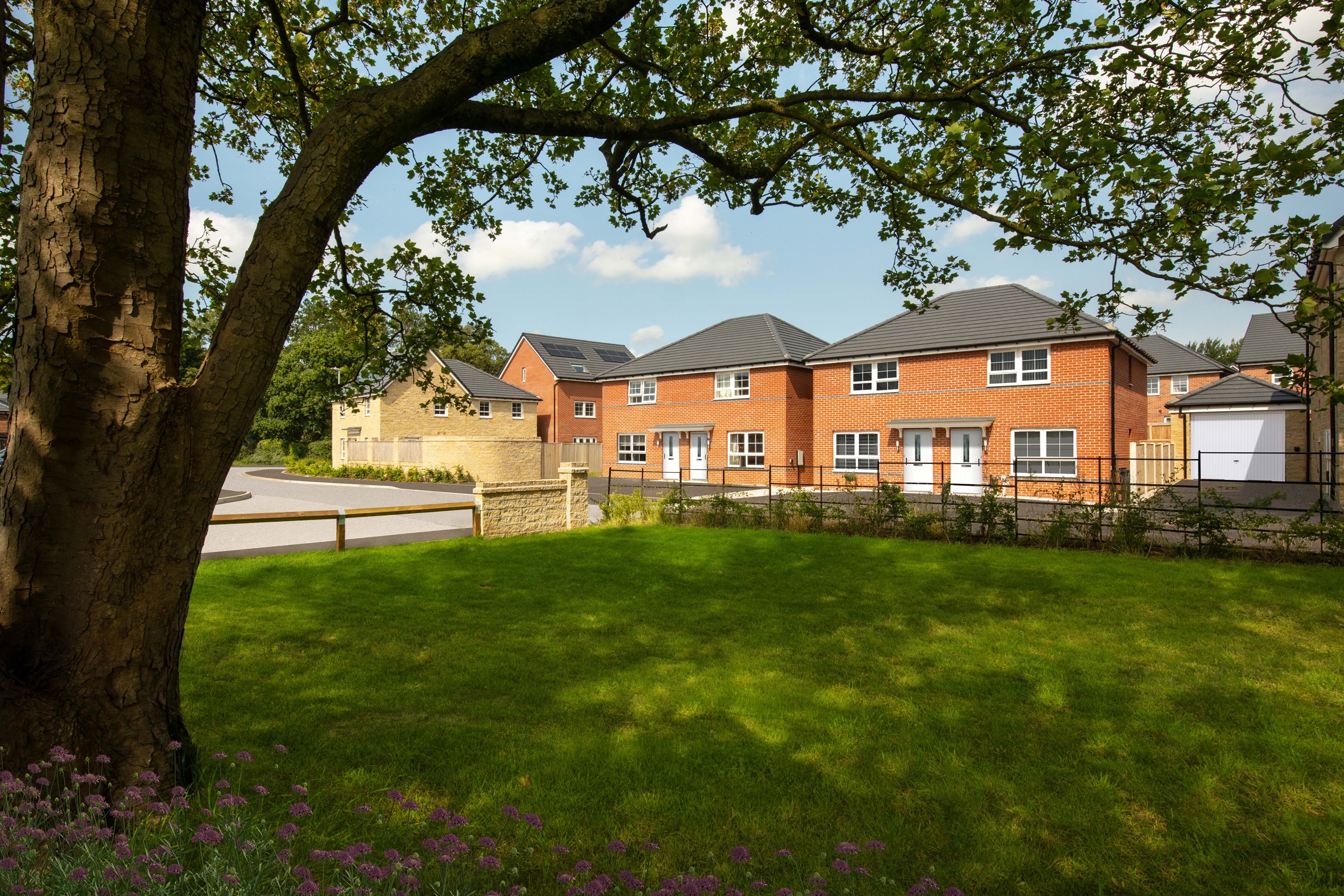 Typical Barratt homes external street scene