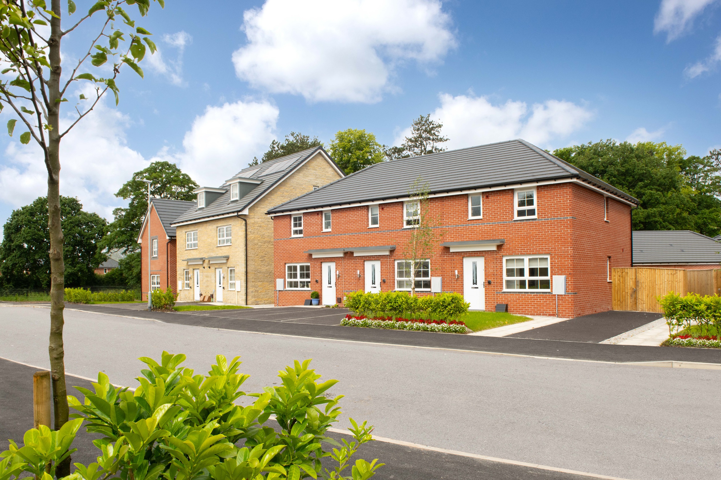 Typical Barratt Homes street scene 