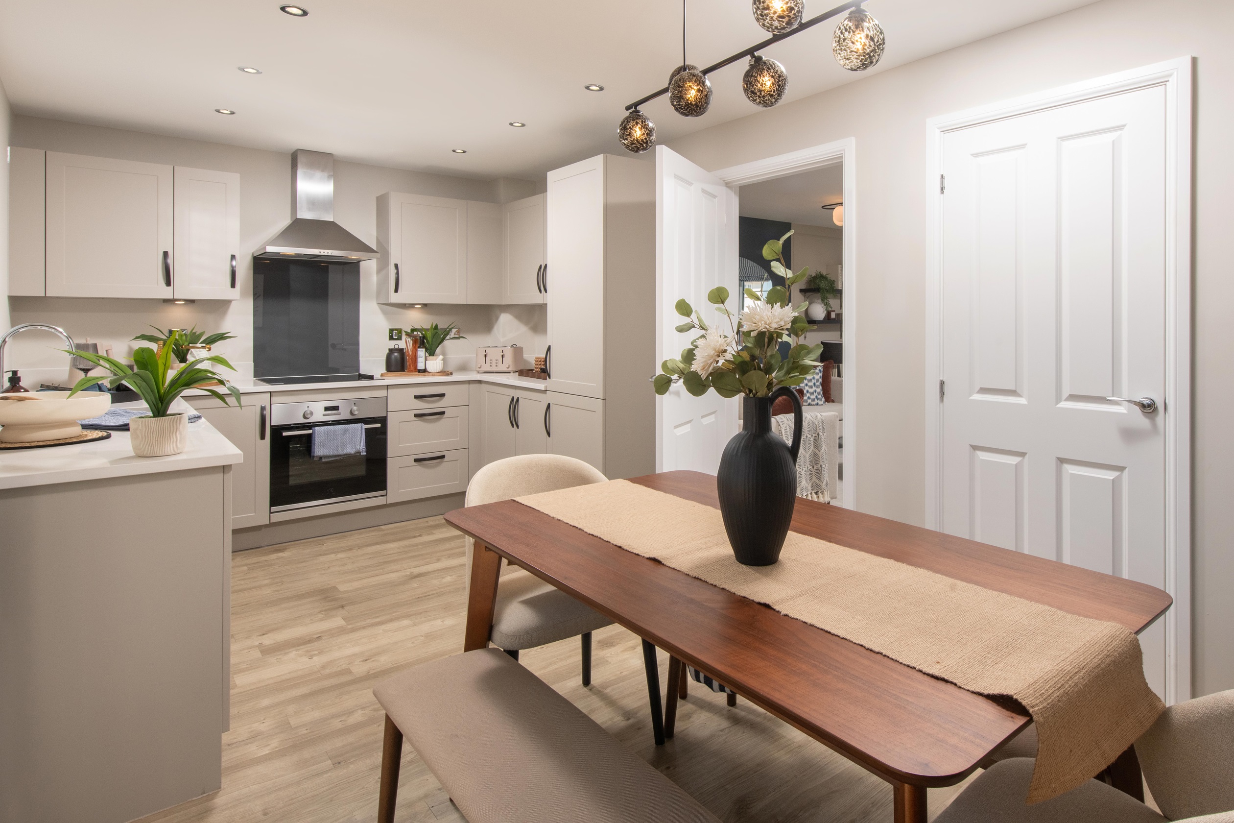 Internal image of the Collaton open plan kitchen 