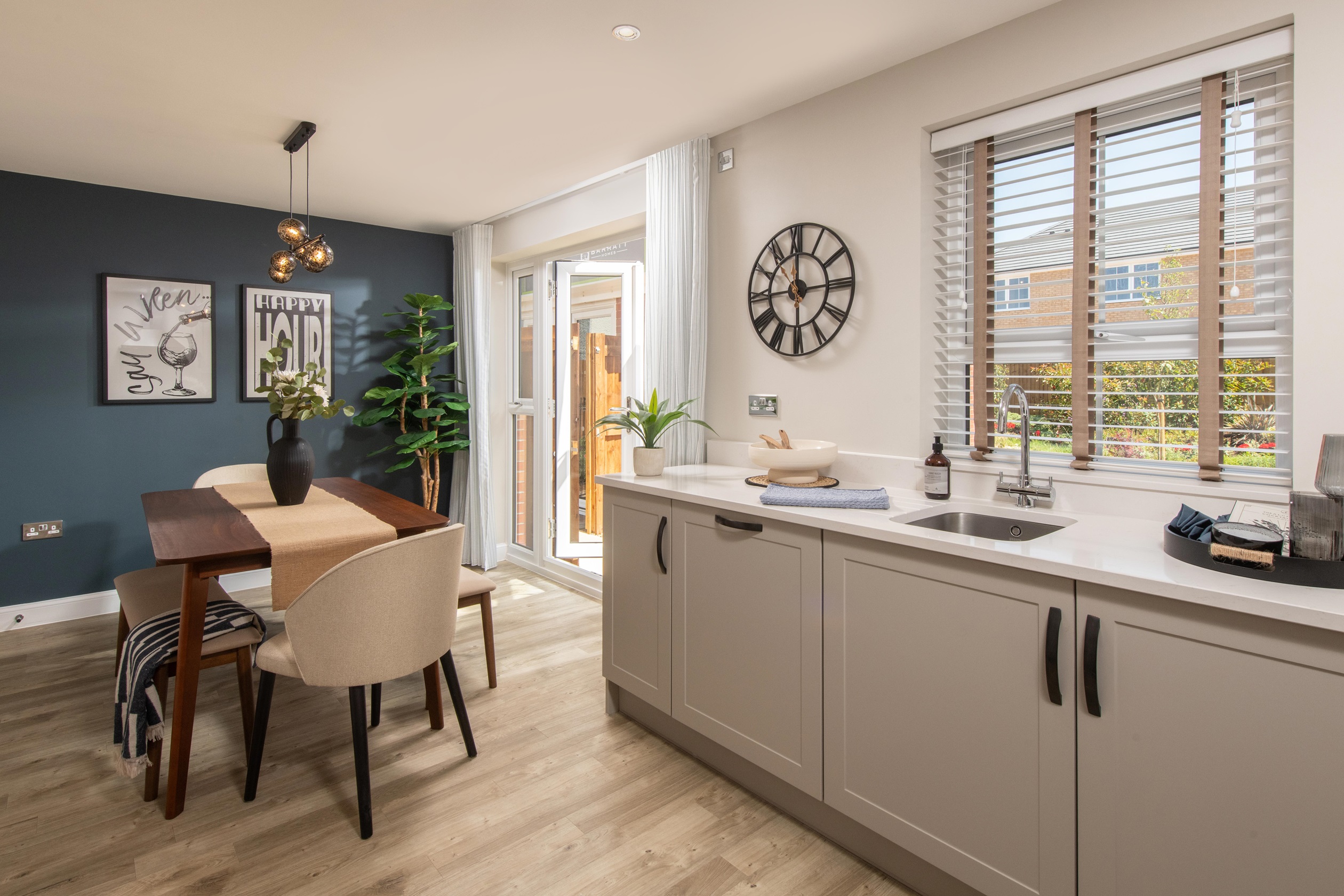 Internal image of the Collaton kitchen dining area 