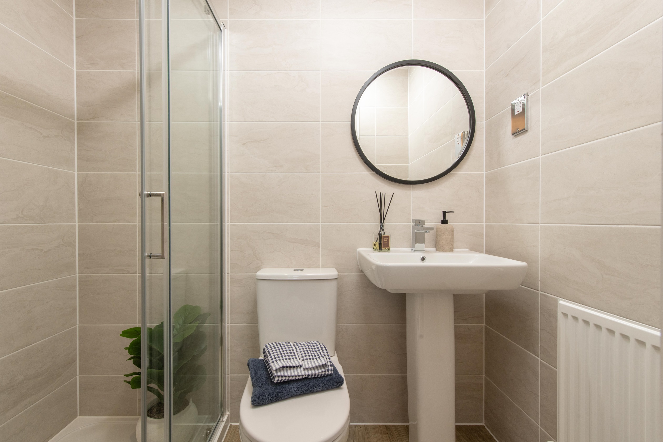 Internal image of the Collaton en suite shower room