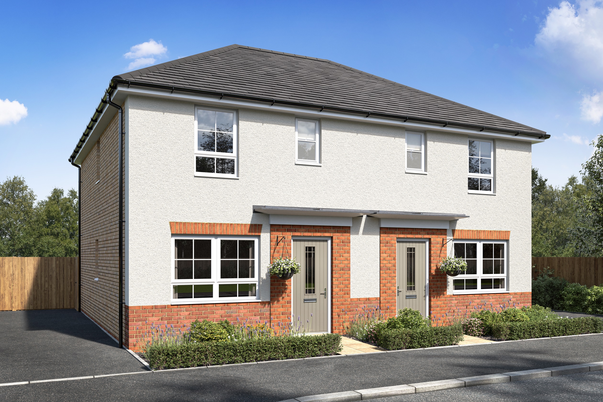 CGI image of the Ellerton rendered 3 bedroom home 