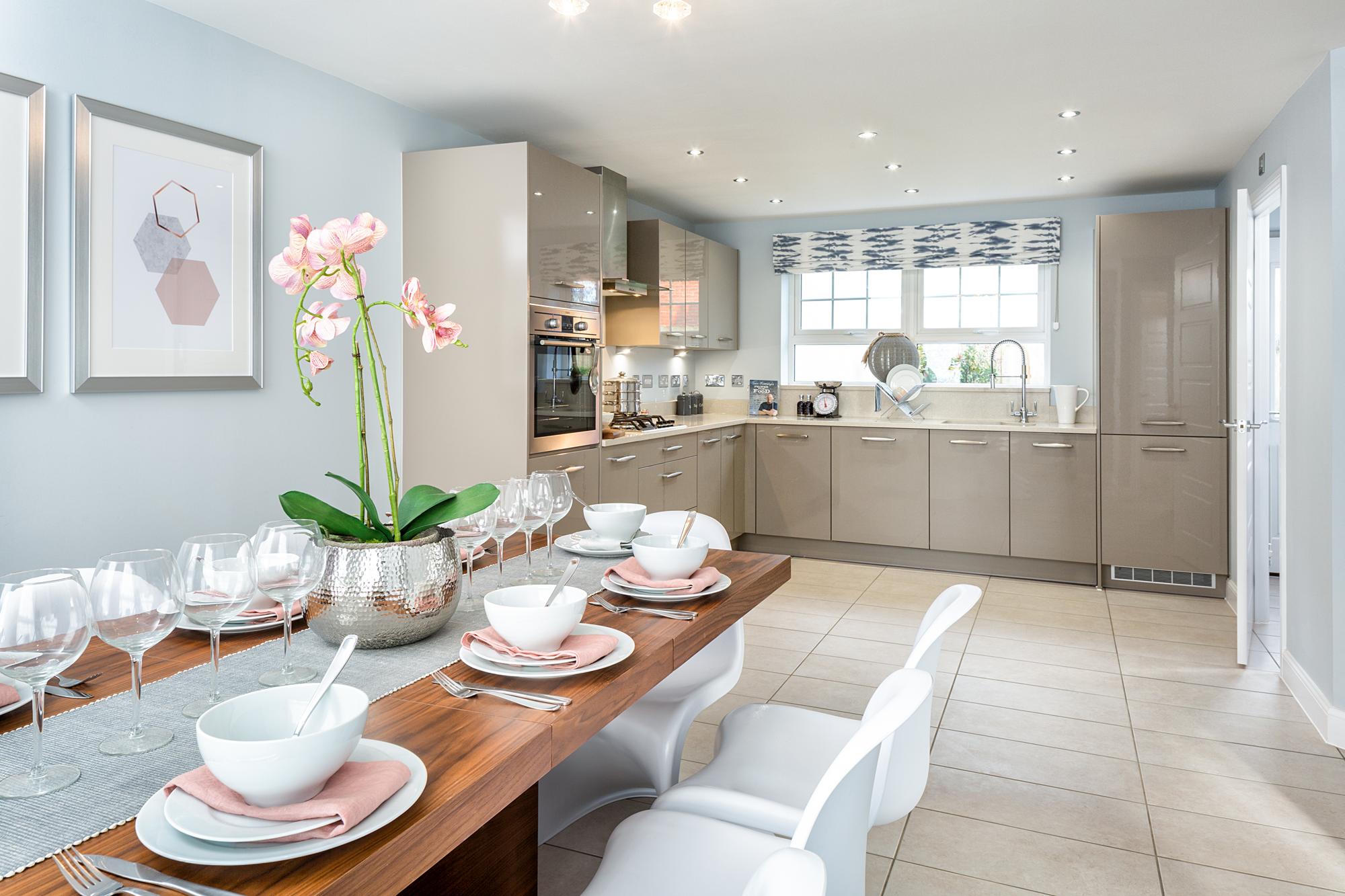 internal image of the kitchen/dining room in the Thornbury housetype 
