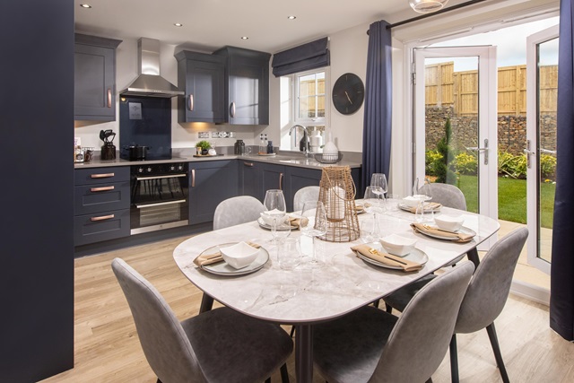Internal image of the kitchen/dining room in the Ellerton 