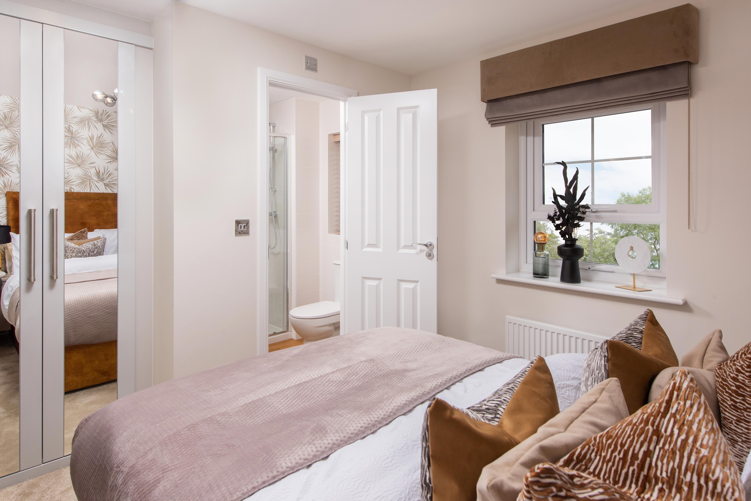 Internal image on the main bedroom with en suite in the Ellerton 