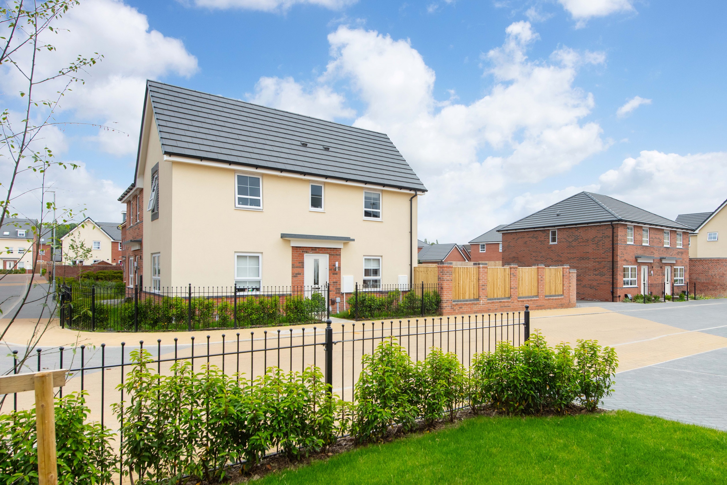 Street scene at Waterside in Trentham featuring The Moresby 3 bedroom home 