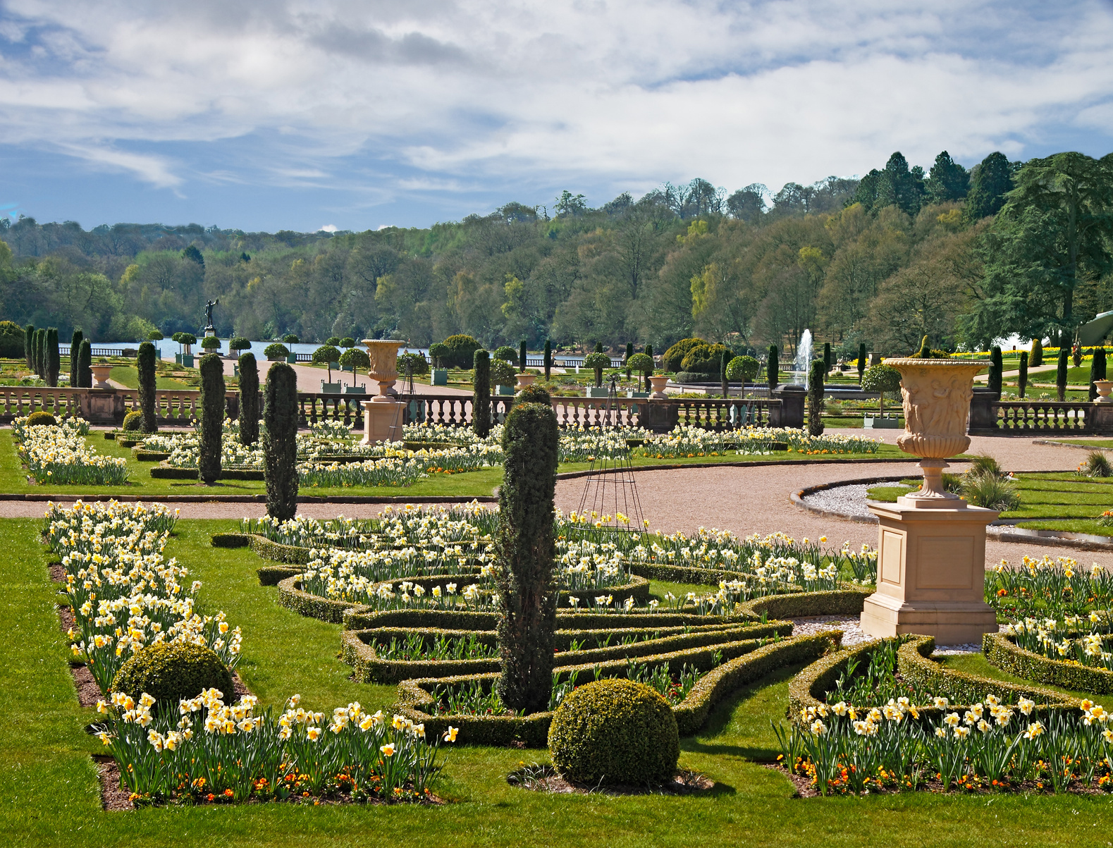 The Italian gardens at Trentham in Staffordshire, England were restored to their former glory in 2009.