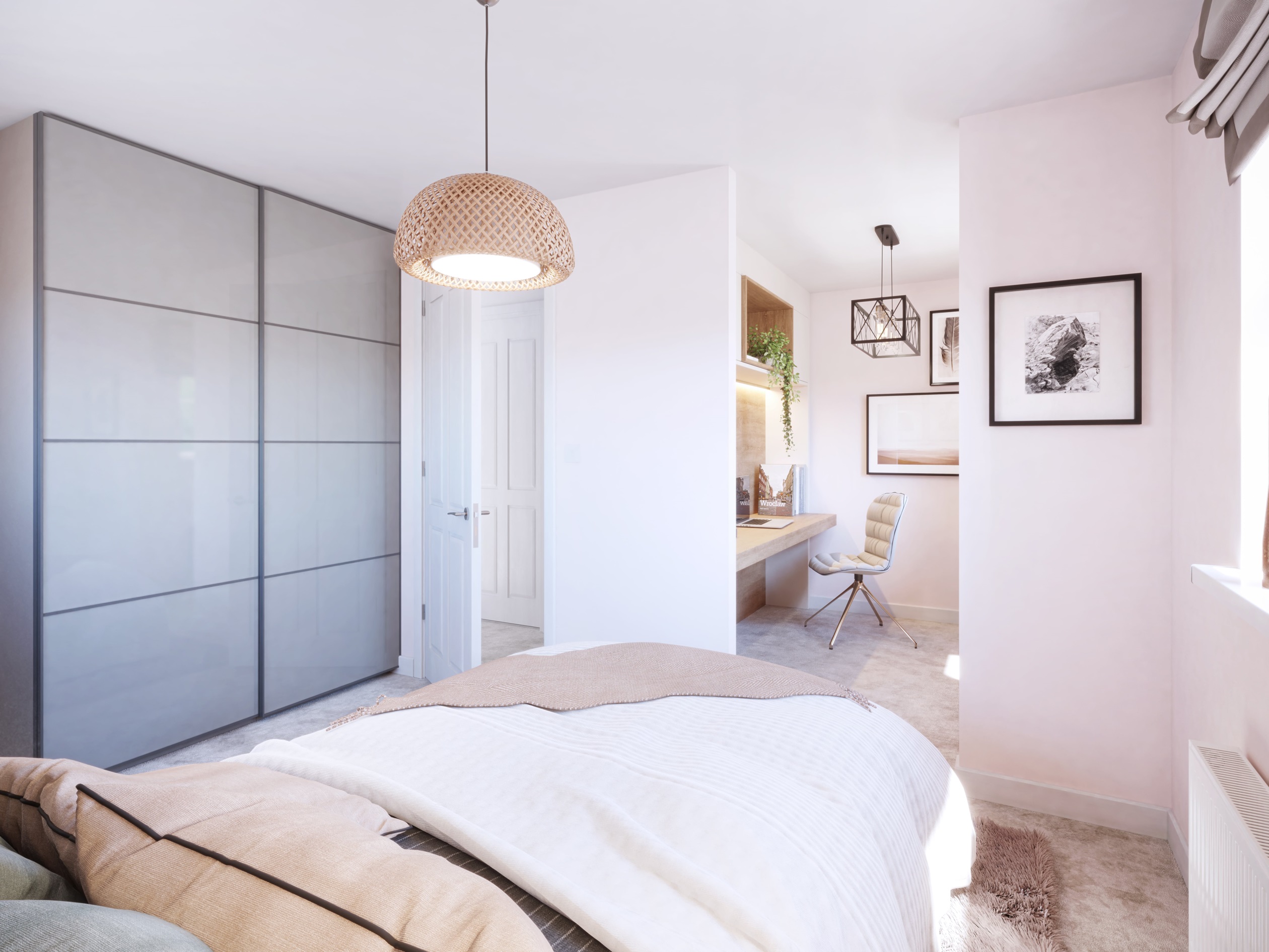CGI of The Amber housetype bedroom