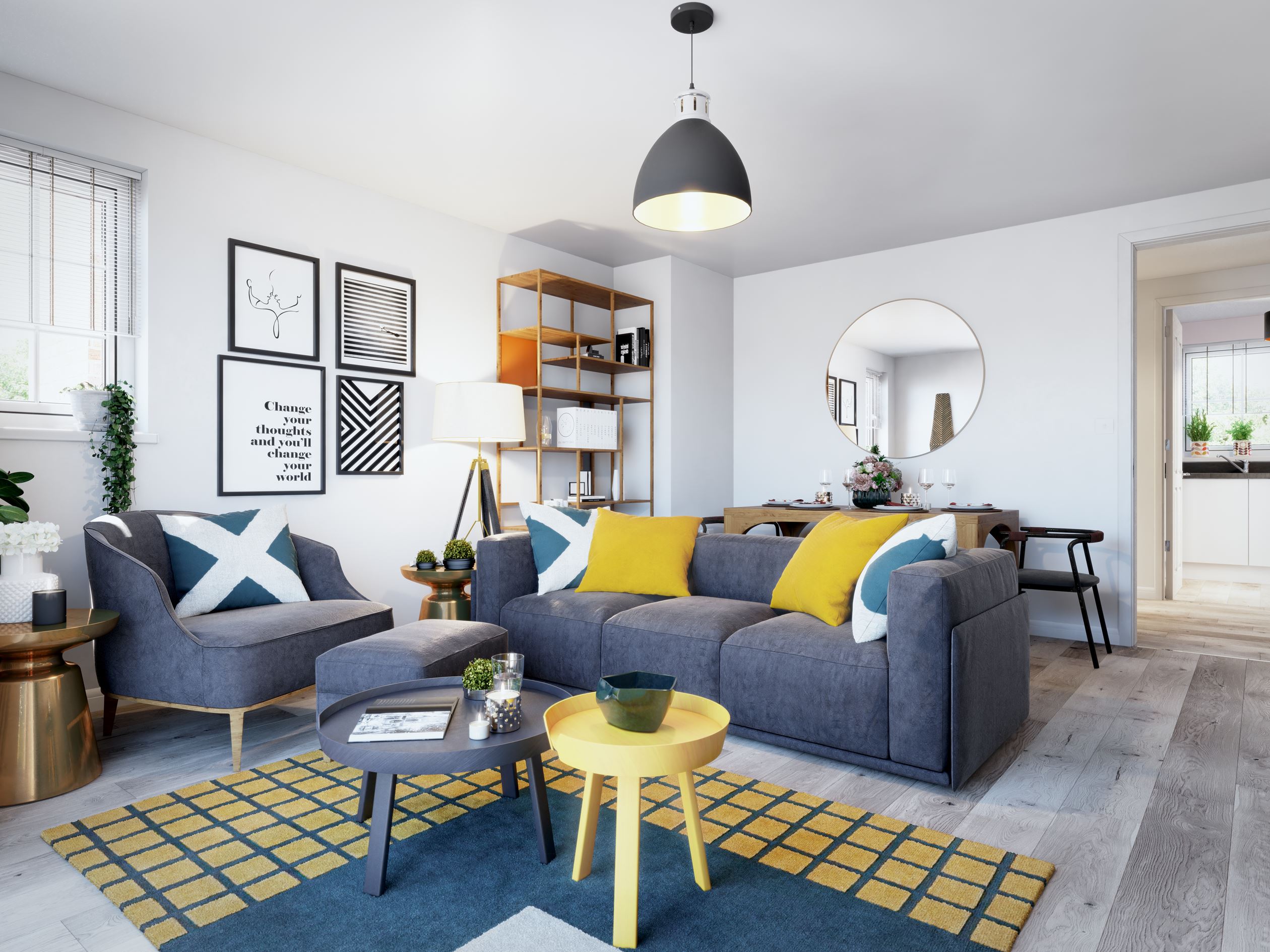 Open plan lounge in the Falkirk 