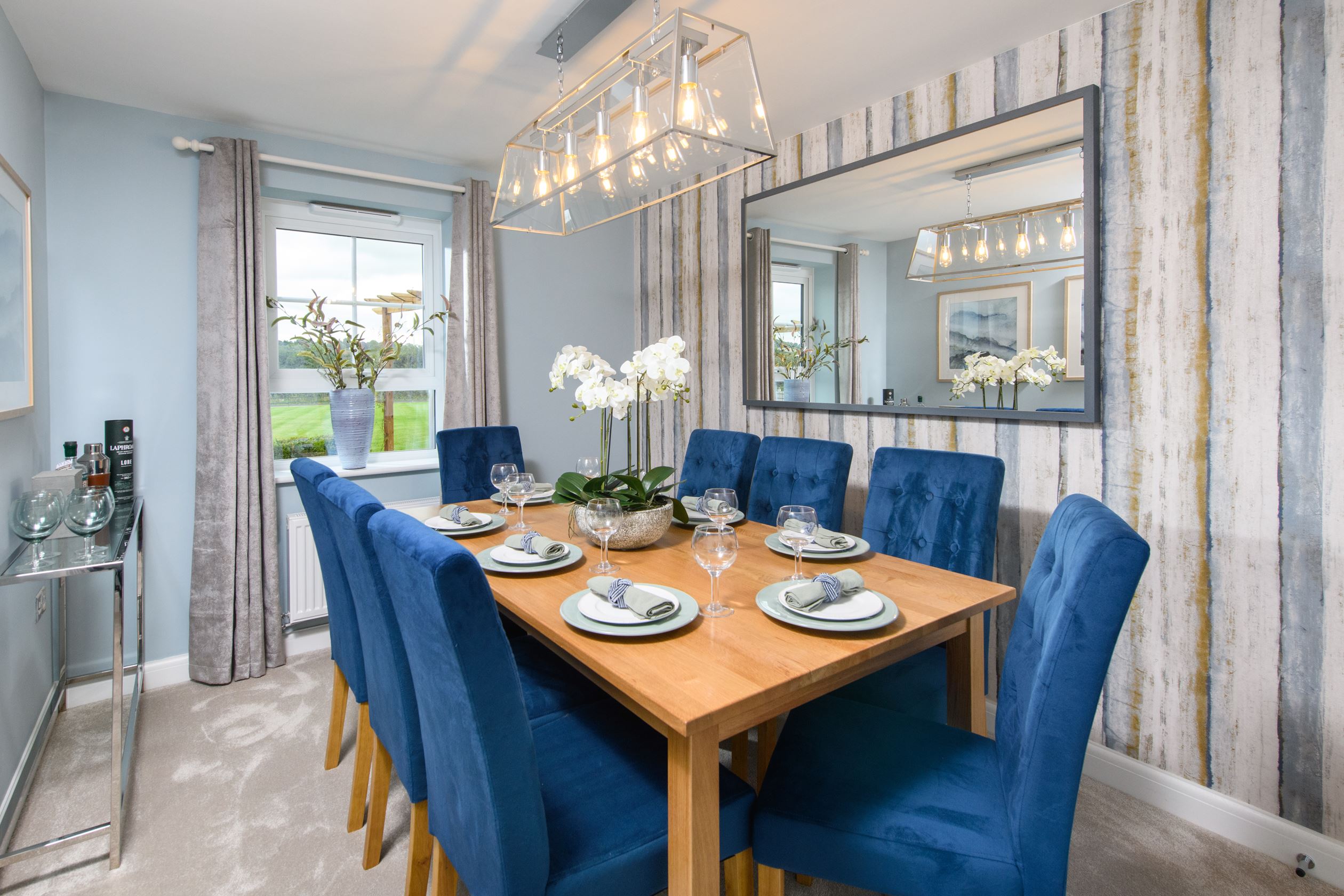 Dining room in the Lamberton show home