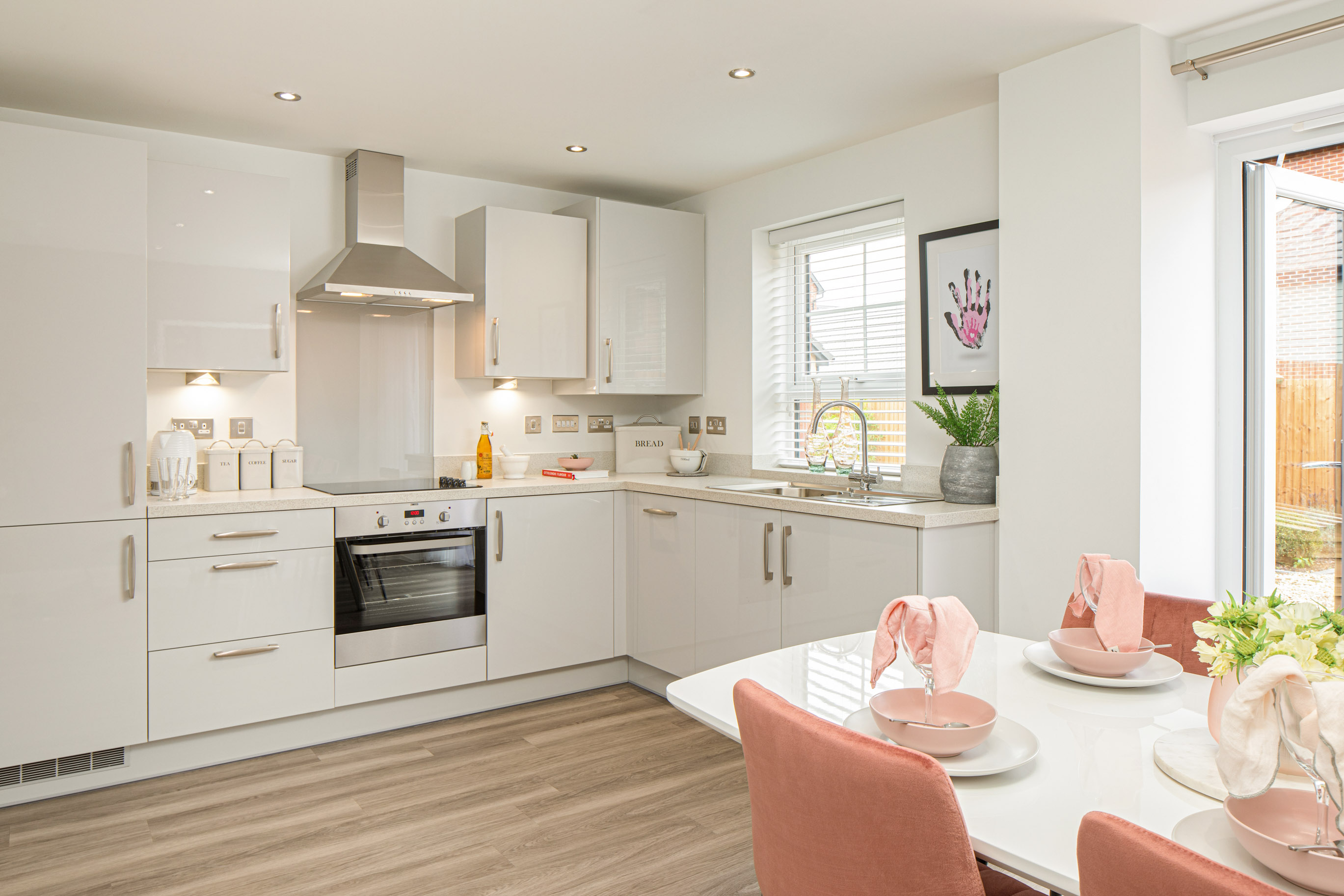 Open plan kitchen in the Maidstone three bedroom home