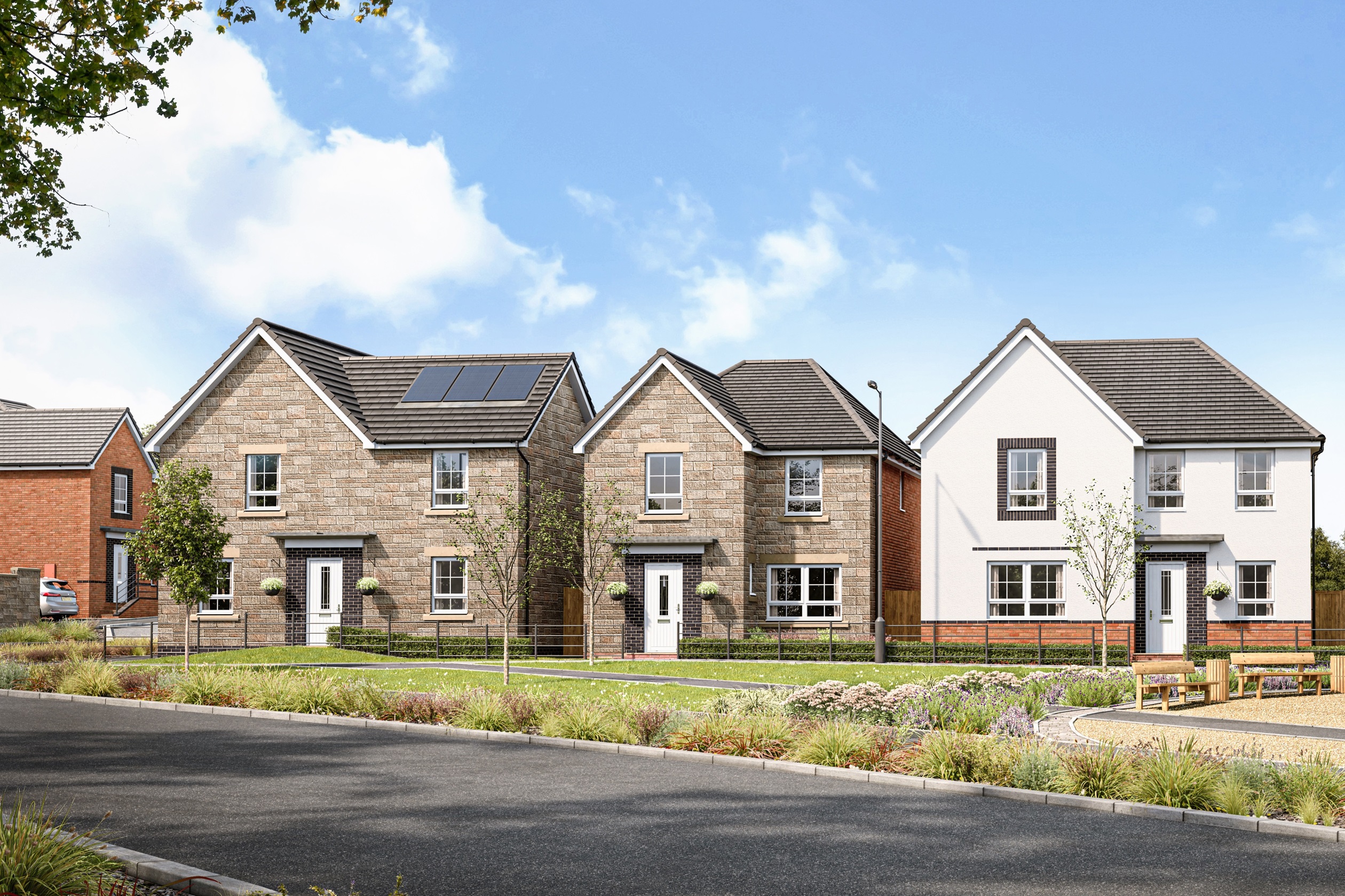 Barratt Homes Afon Las streetscene final