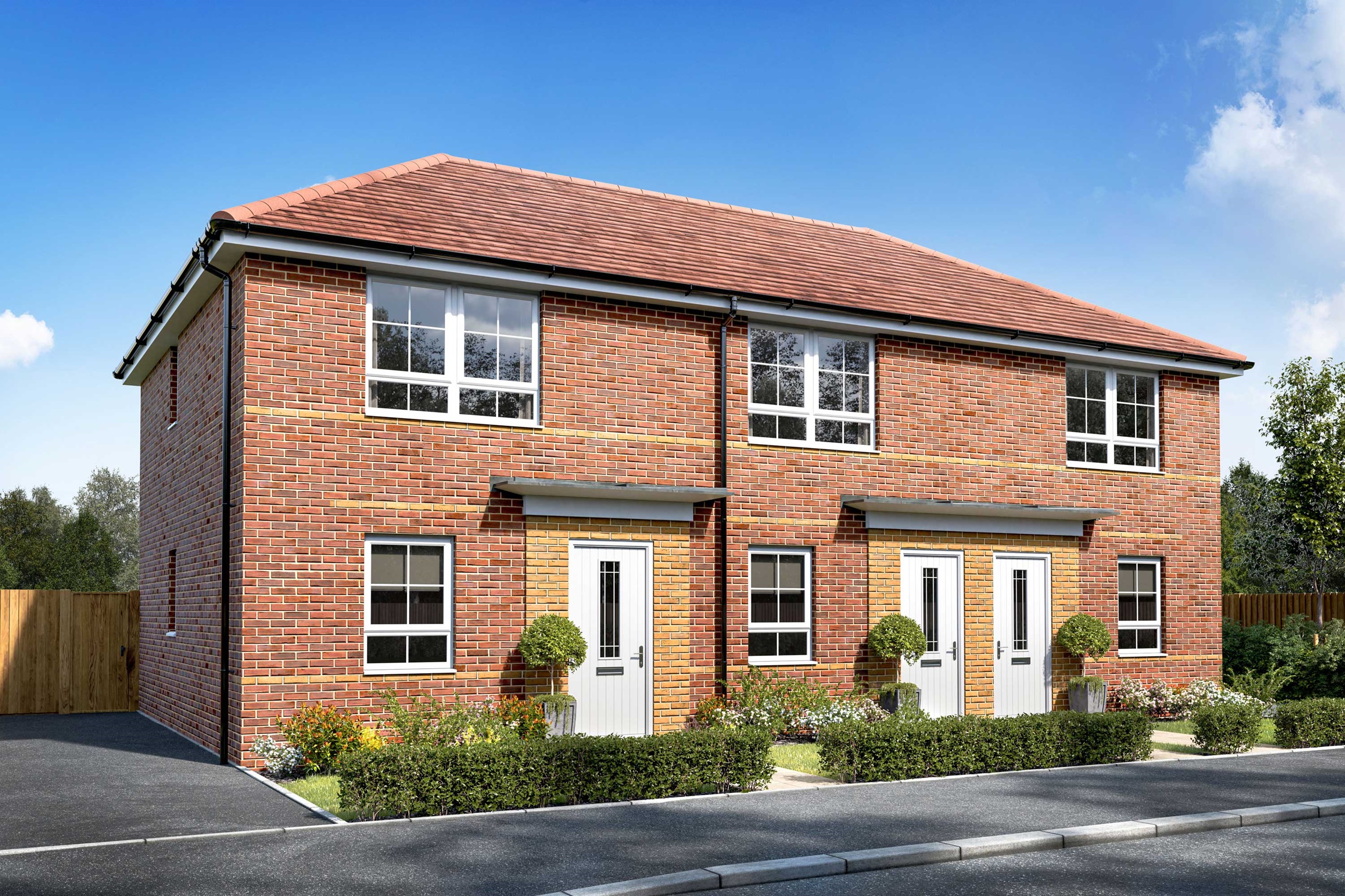 Exterior CGI view of our 2 bed Kenley home