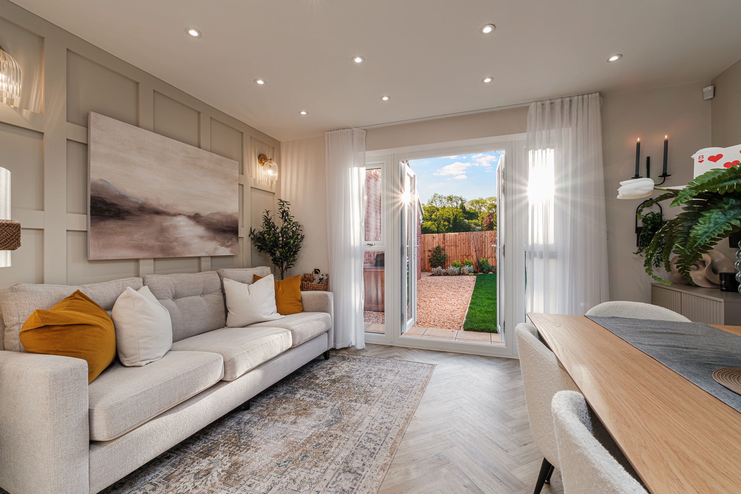 Interior view of the open plan living space in our Kingsville home