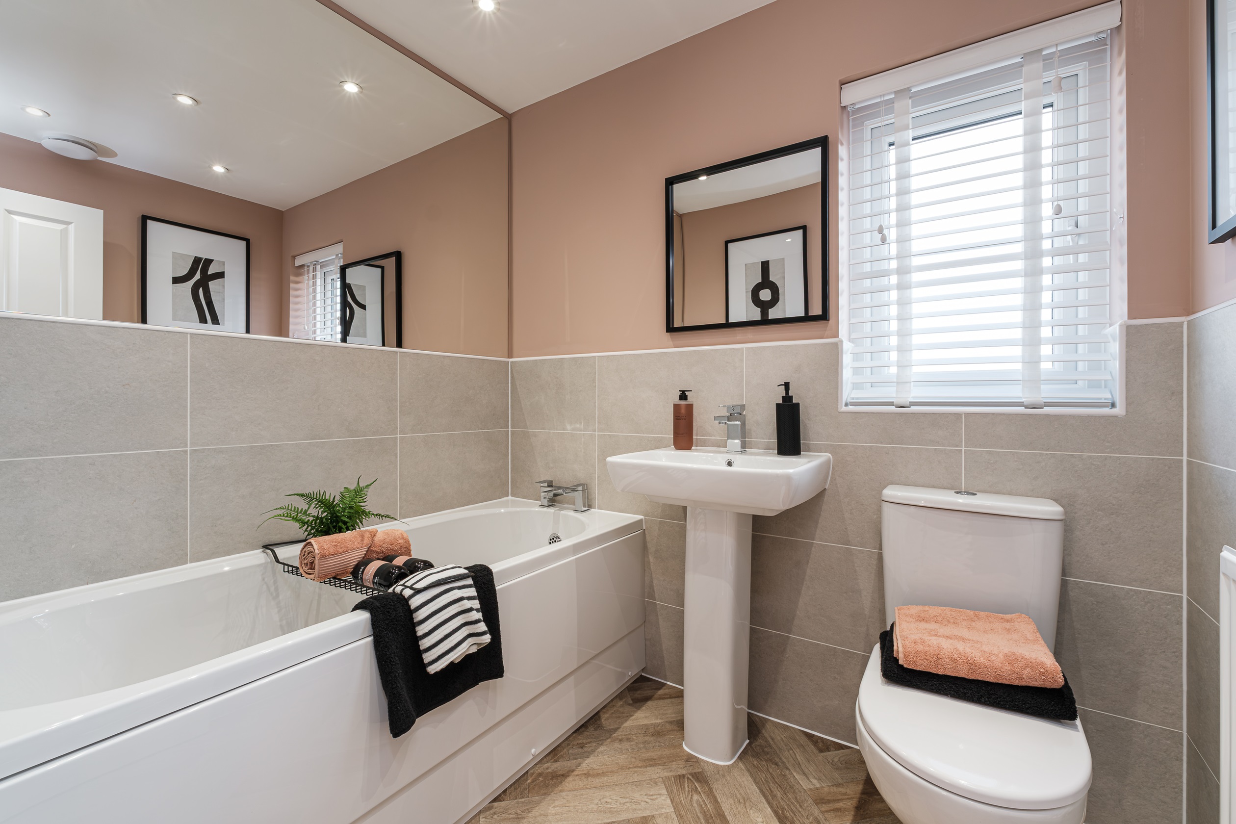 Interior view of the bathroom in our Moresby home