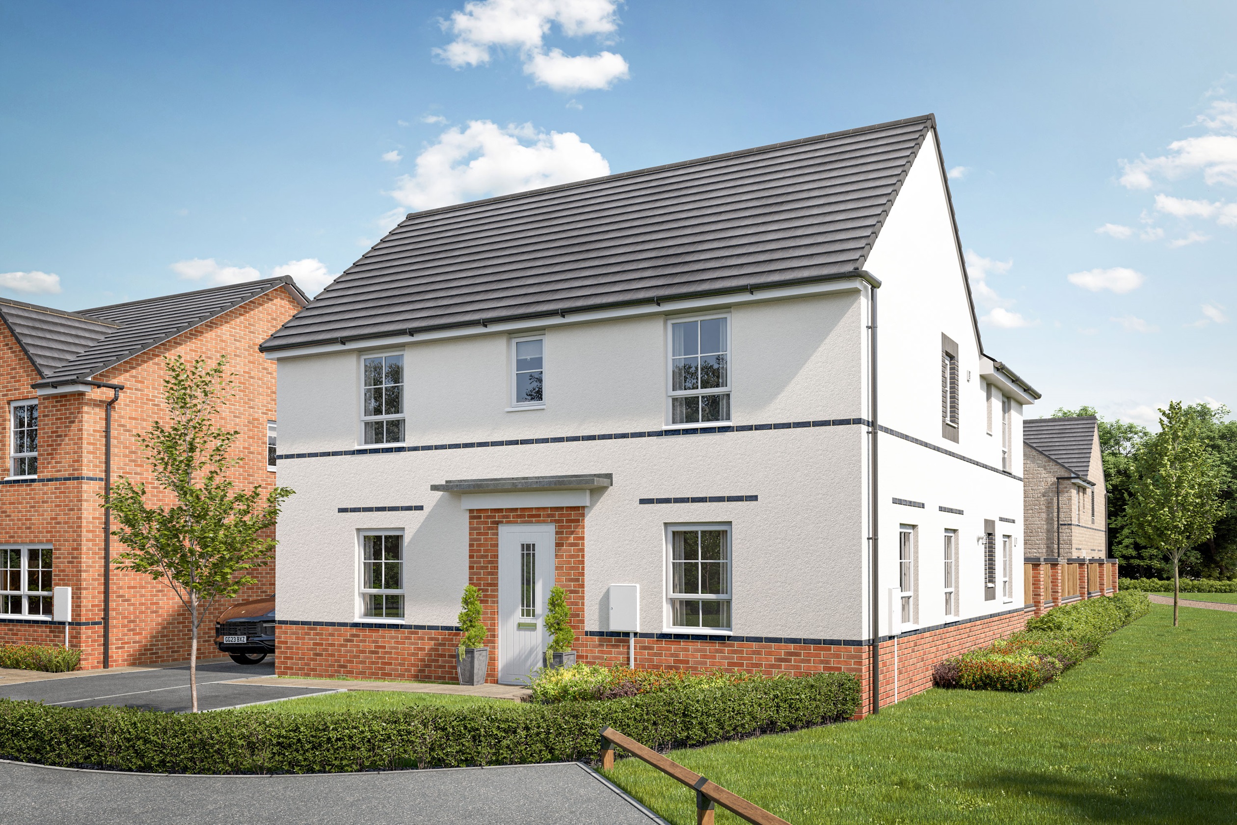 CGI Exterior view of our 4 bed Alfreton home
