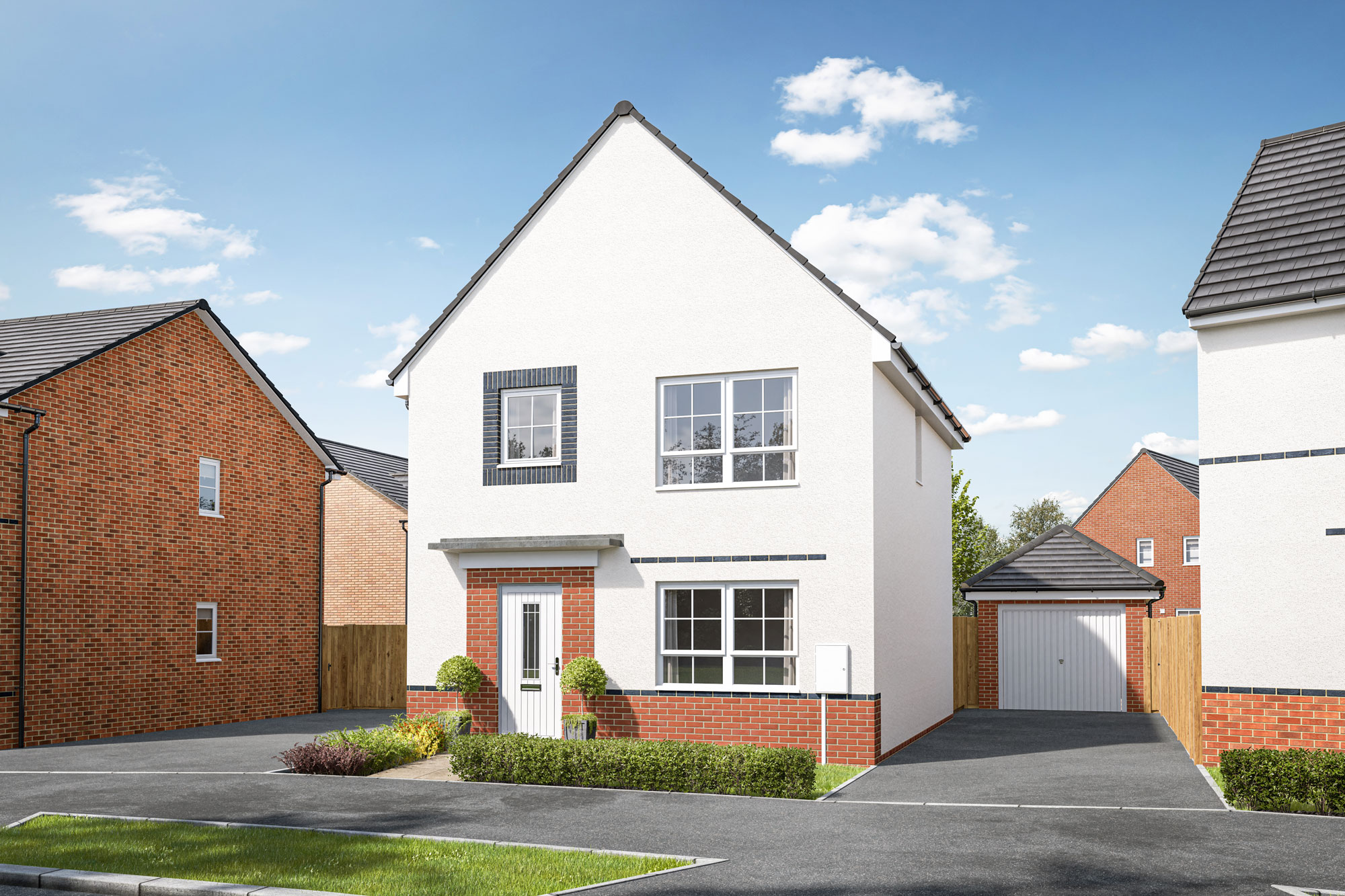 CGI exterior view of our 3 bed Collaton home
