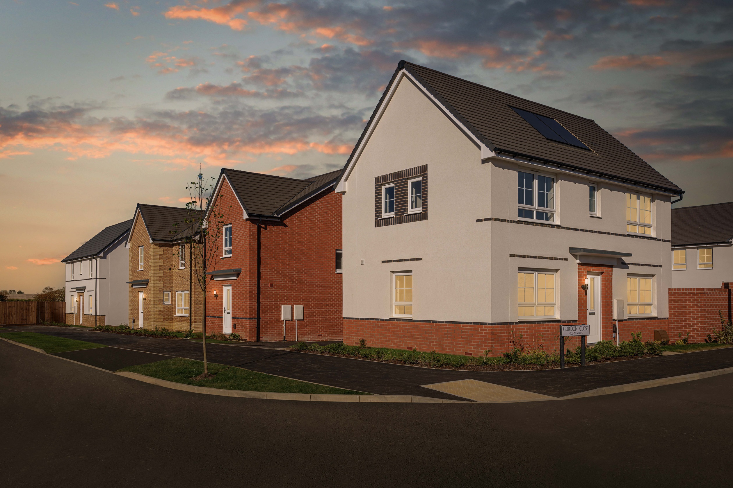 Exterior view of the homes at Aston Grange