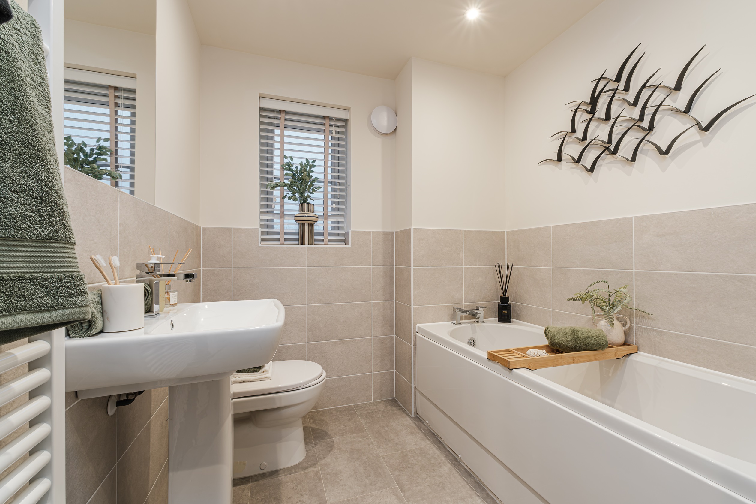 Interior view of the bathroom in our 4 bed Hythie home