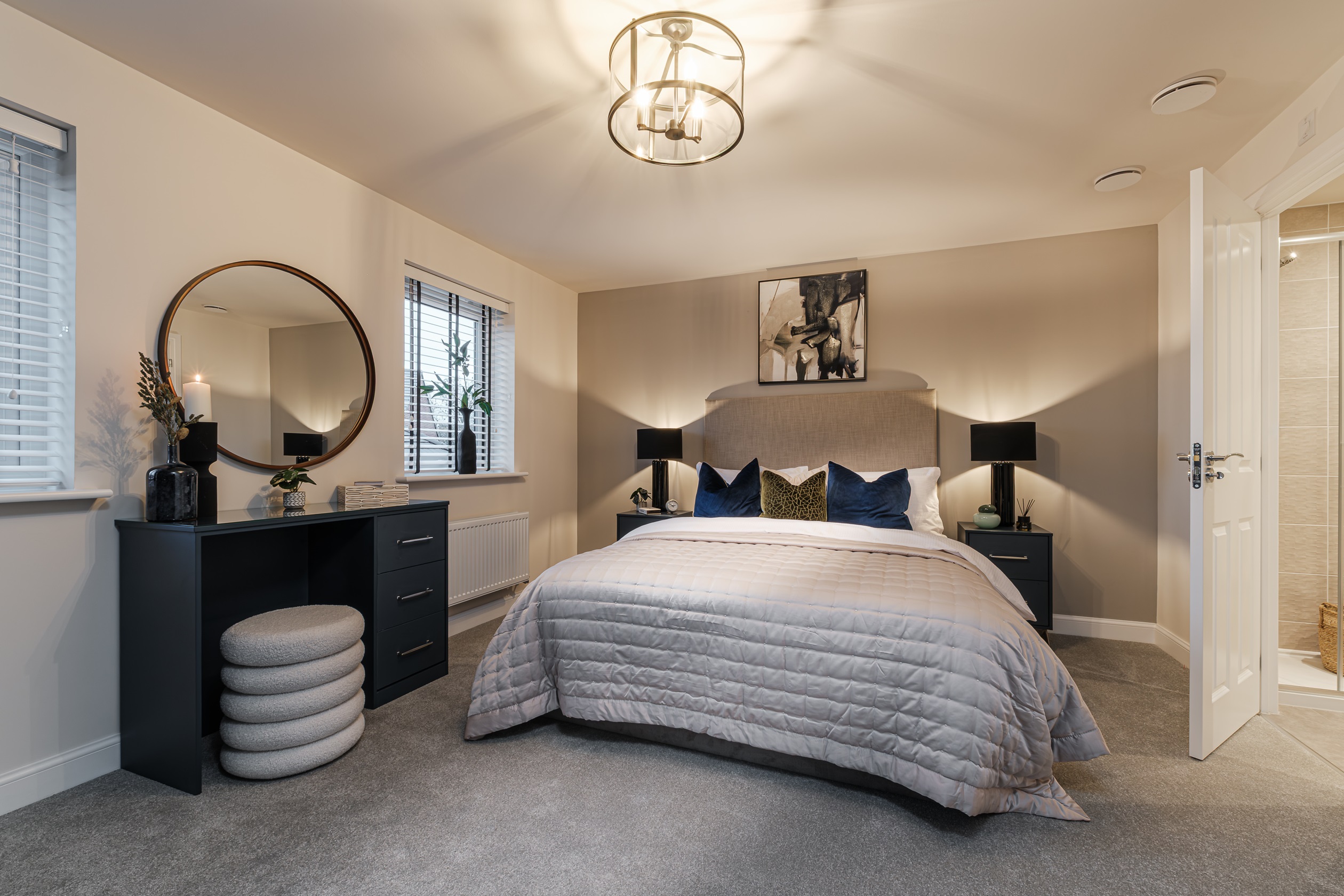 Interior view of bedroom 1 in our 4 bed Hythie home