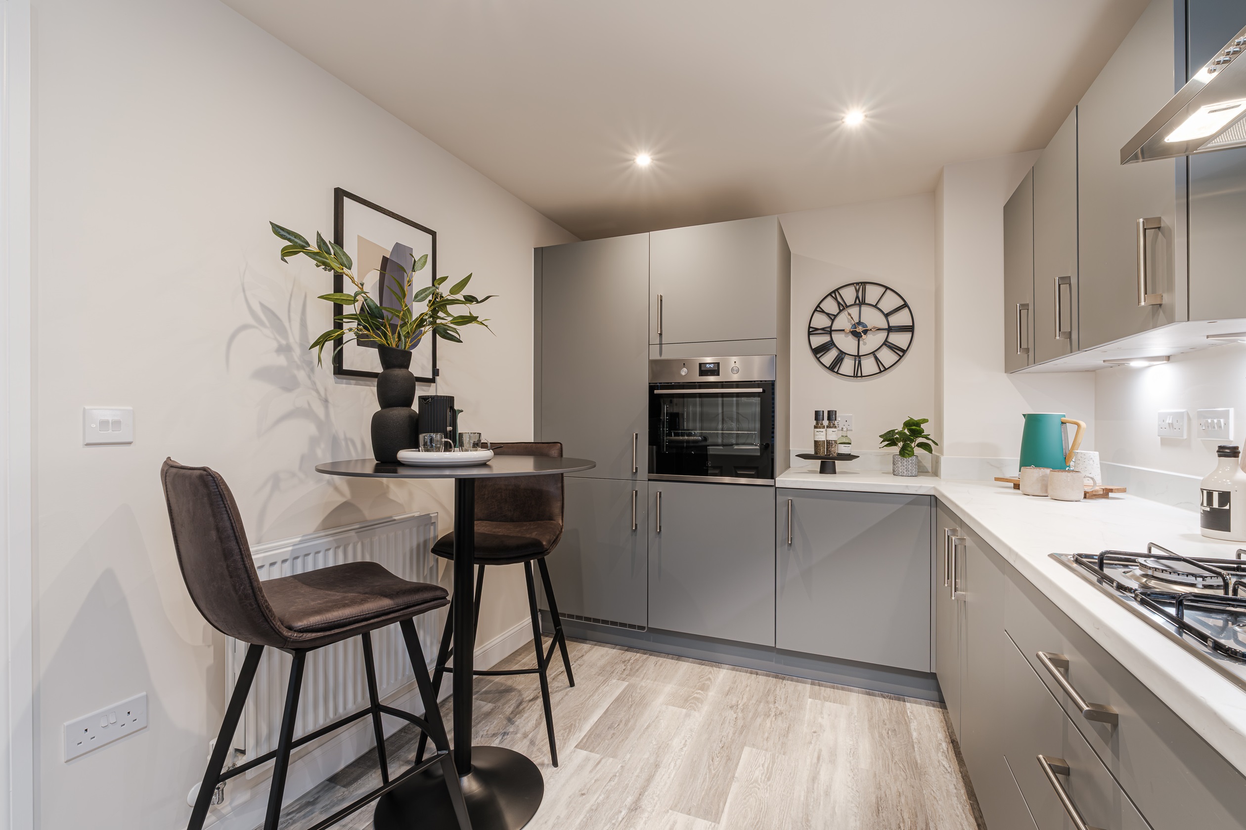 Interior view of the kitchen in our 4 bed Hythie home