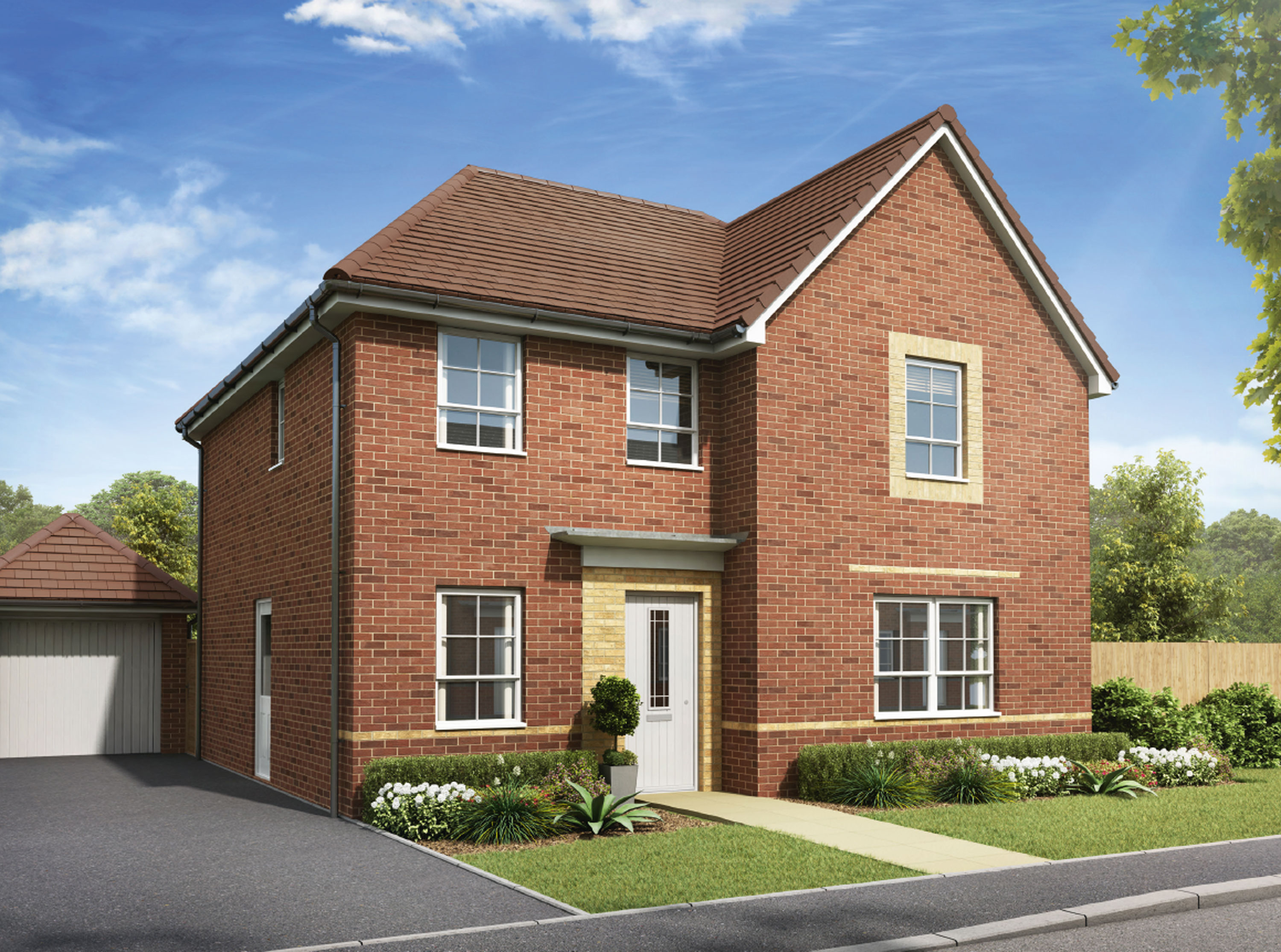 Typical Radleigh style 4 bed home CGI 