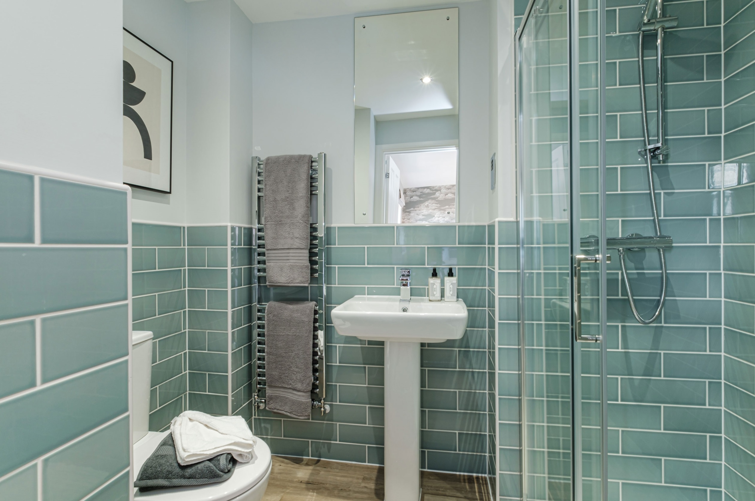 Interior view of the en suite to bed 1 in our 4 bed Radleigh home