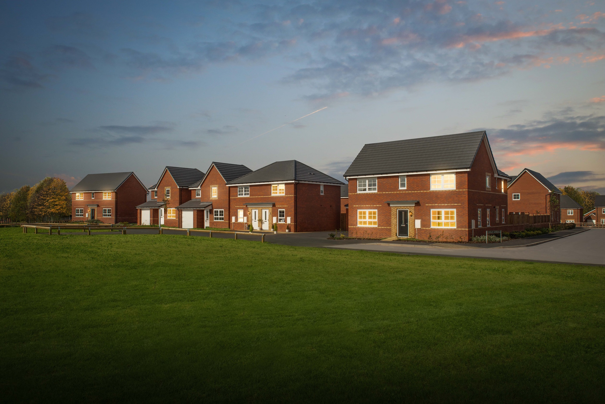 Exterior view of our Alnmouth home, Kenley home and Bewdley home. 