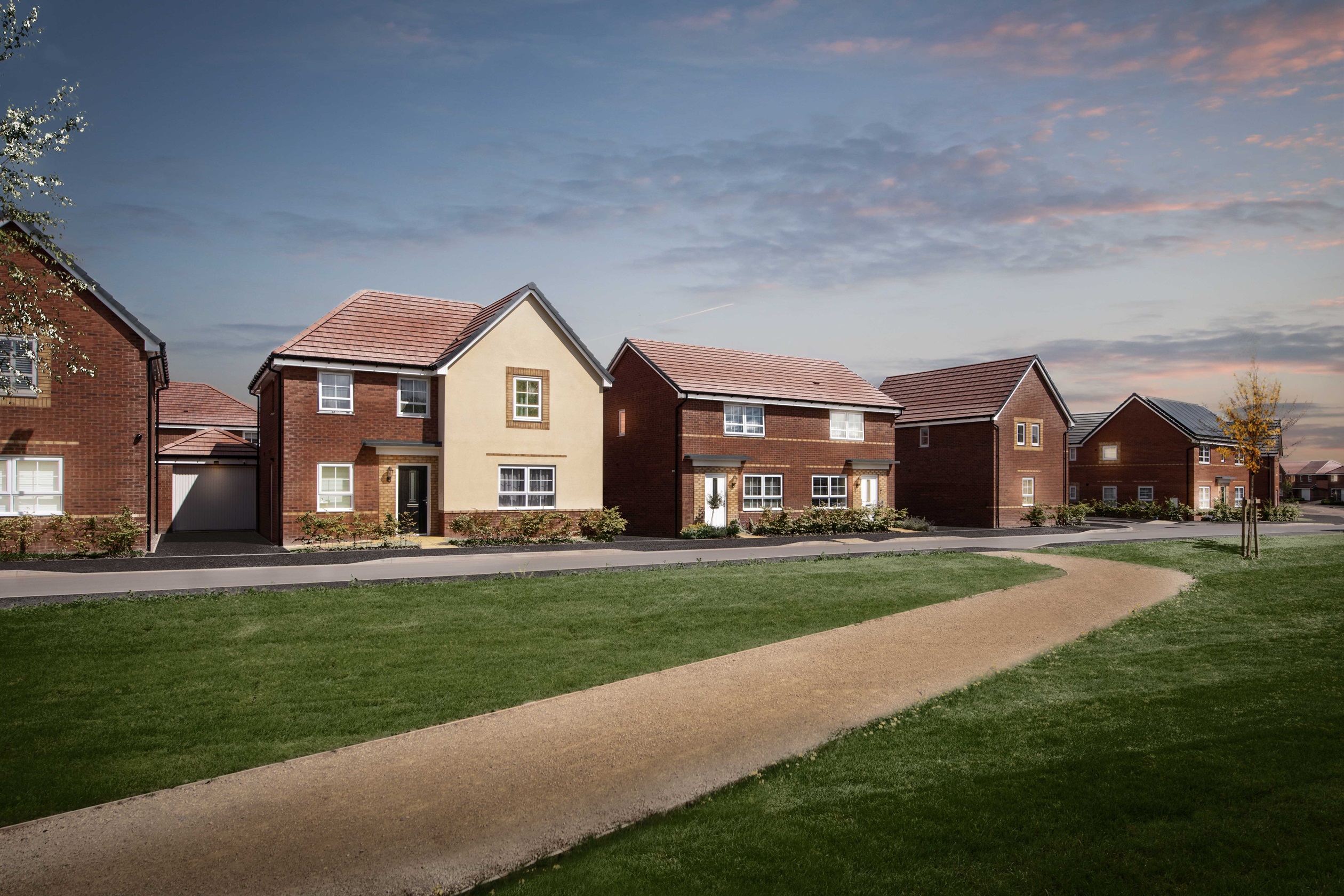 Exterior view of our homes at Bertelin Fields in Stafford