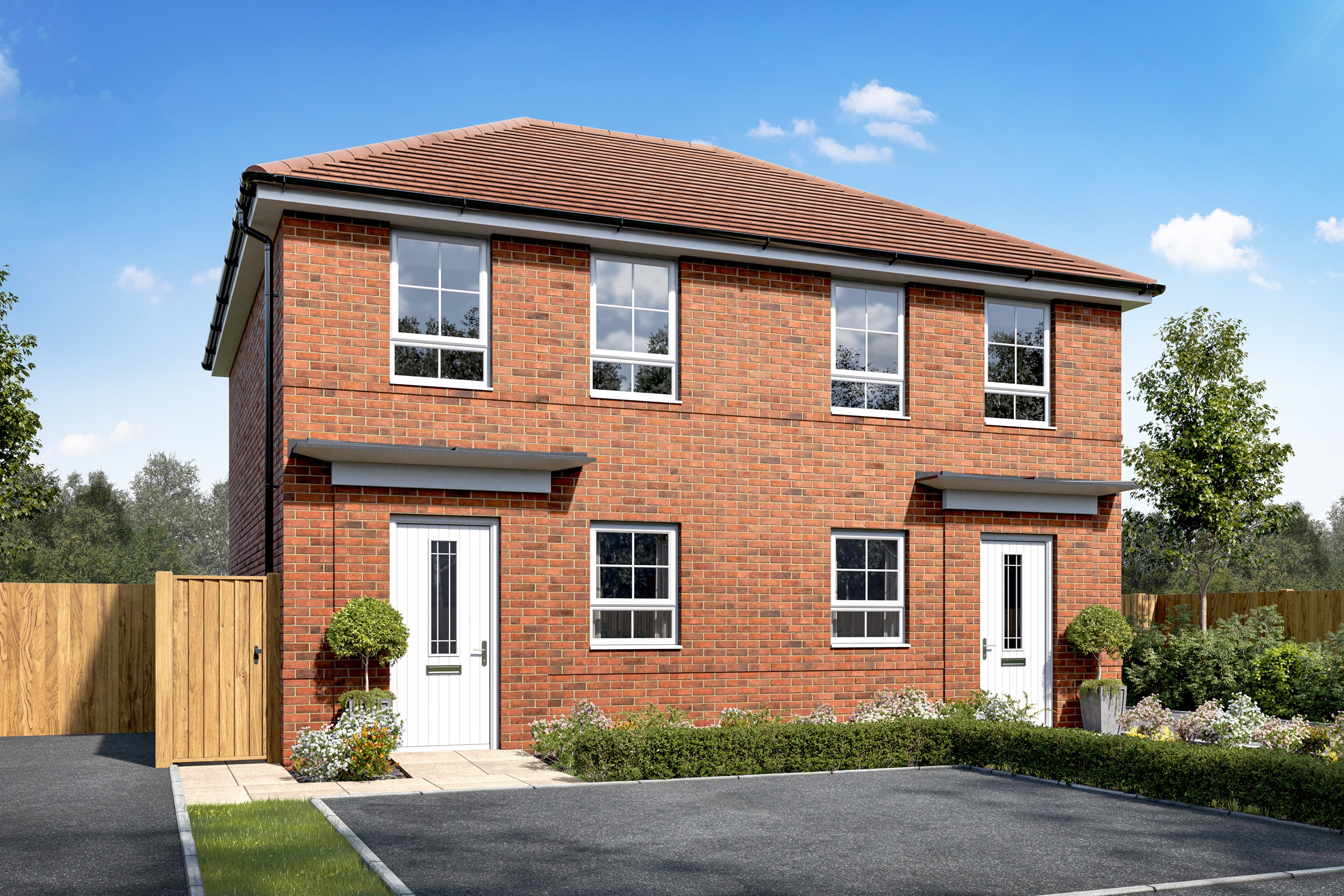 Exterior CGI view of our 2 bed Denford home