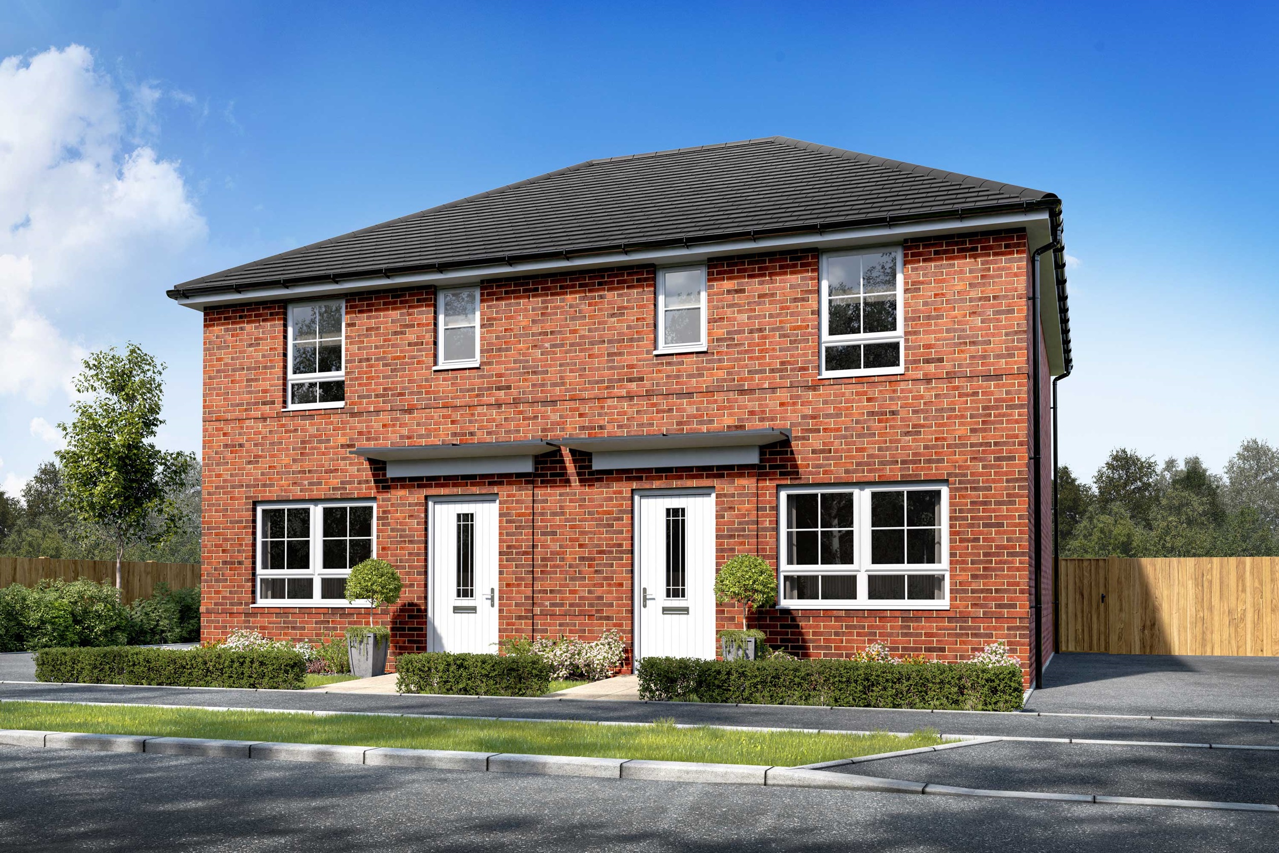 Exterior CGI view of our 3 bed Ellerton home