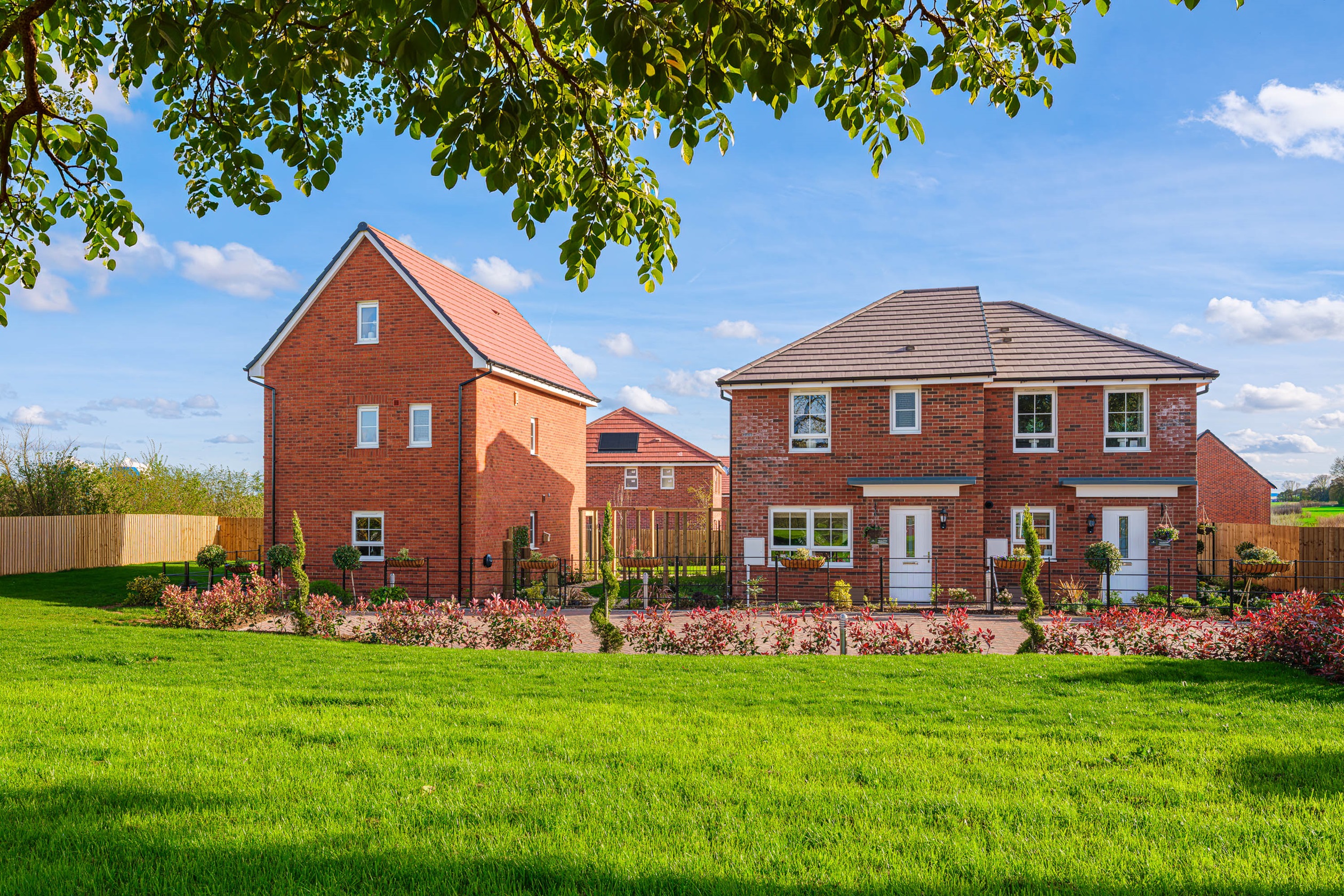 Exterior view of our 3 bed Ellerton and 2 bed Denford homes