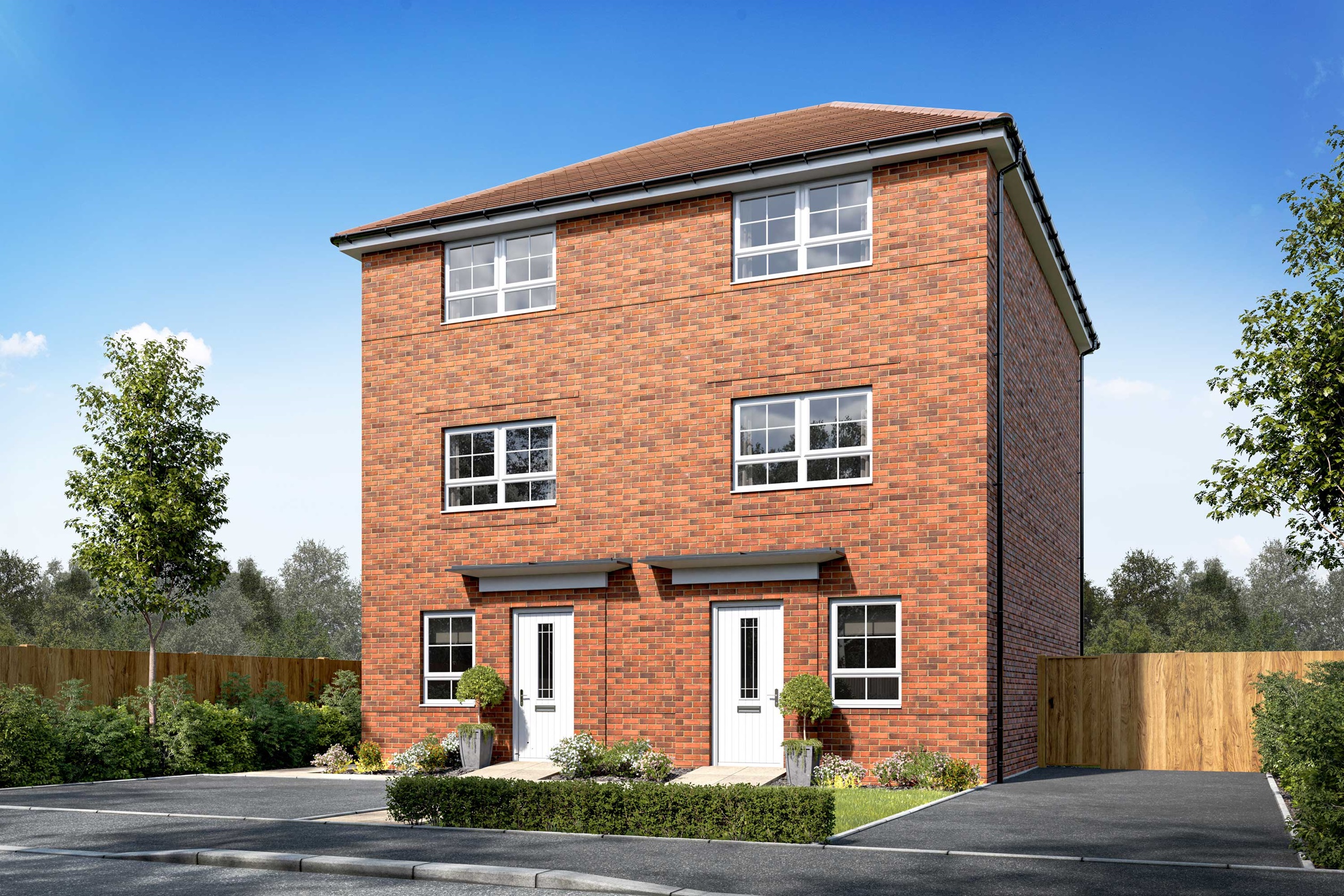 Exterior CGI view of our 3 bed Haversham home