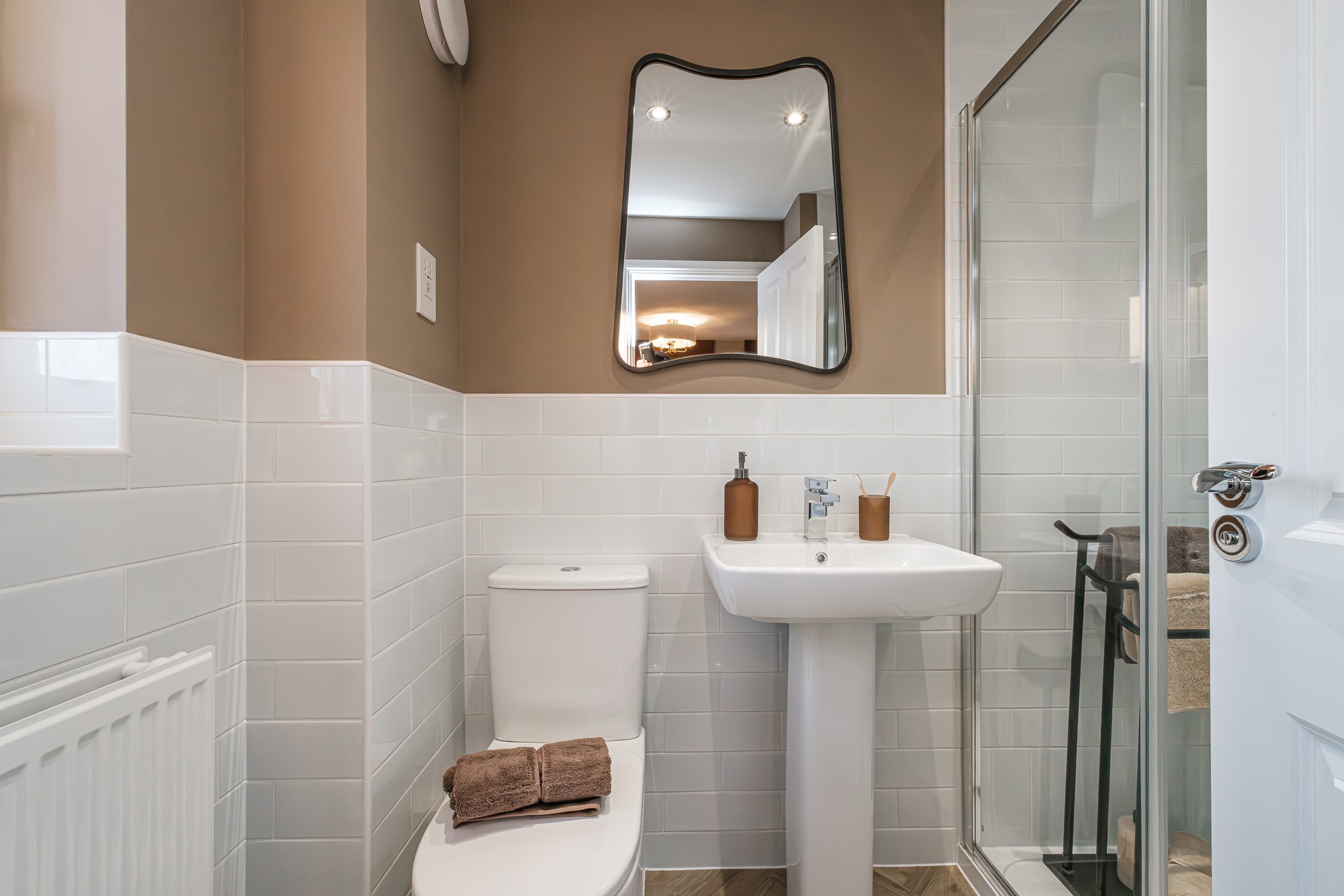 Interior view of the en suite in our 4 bed Hesketh home