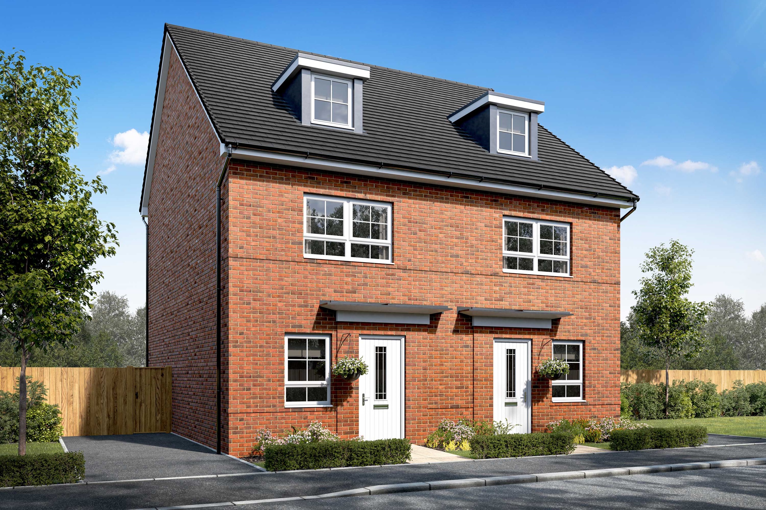 Exterior CGI view of our 3 bed Kingsville home