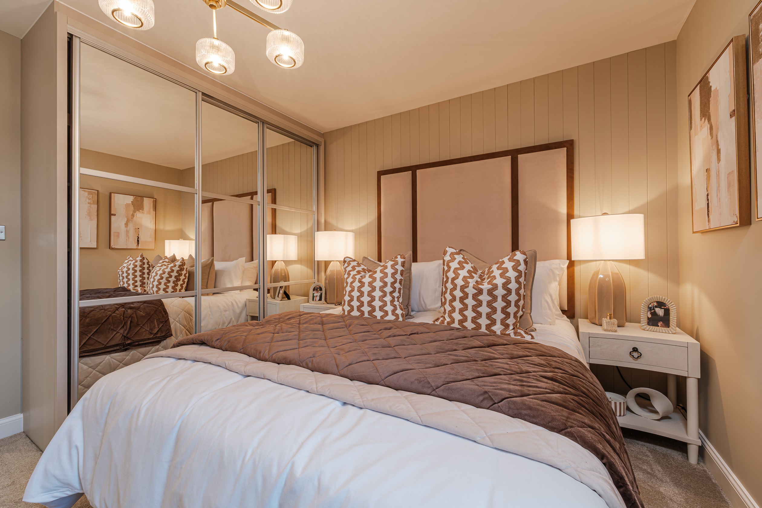 Interior view of the main bedroom in our 3 bed Brancaster home